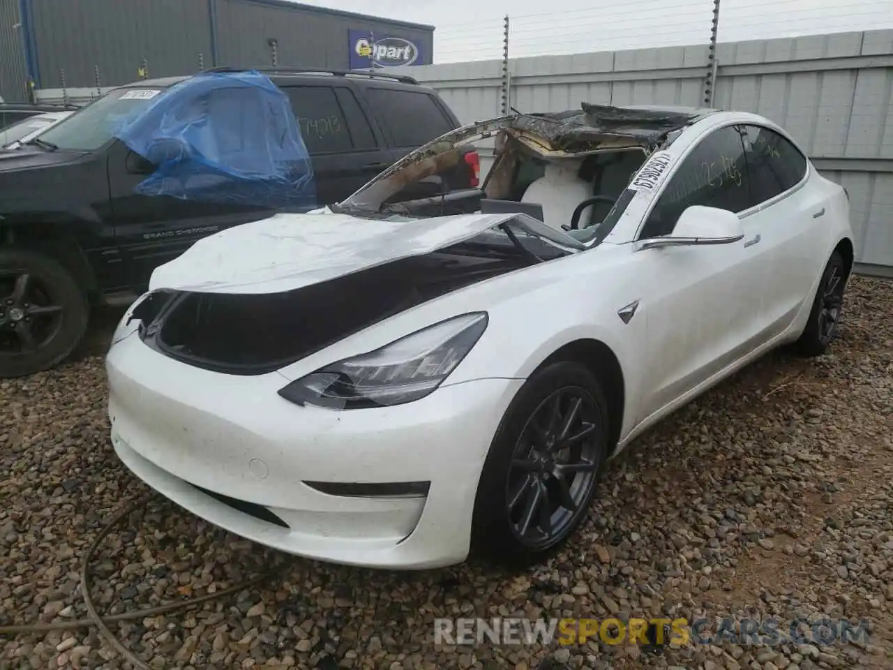 2 Photograph of a damaged car 5YJ3E1EBXLF735900 TESLA MODEL 3 2020