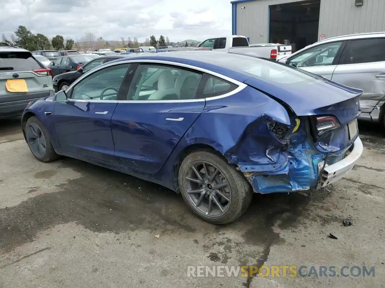 2 Photograph of a damaged car 5YJ3E1EBXLF742202 TESLA MODEL 3 2020