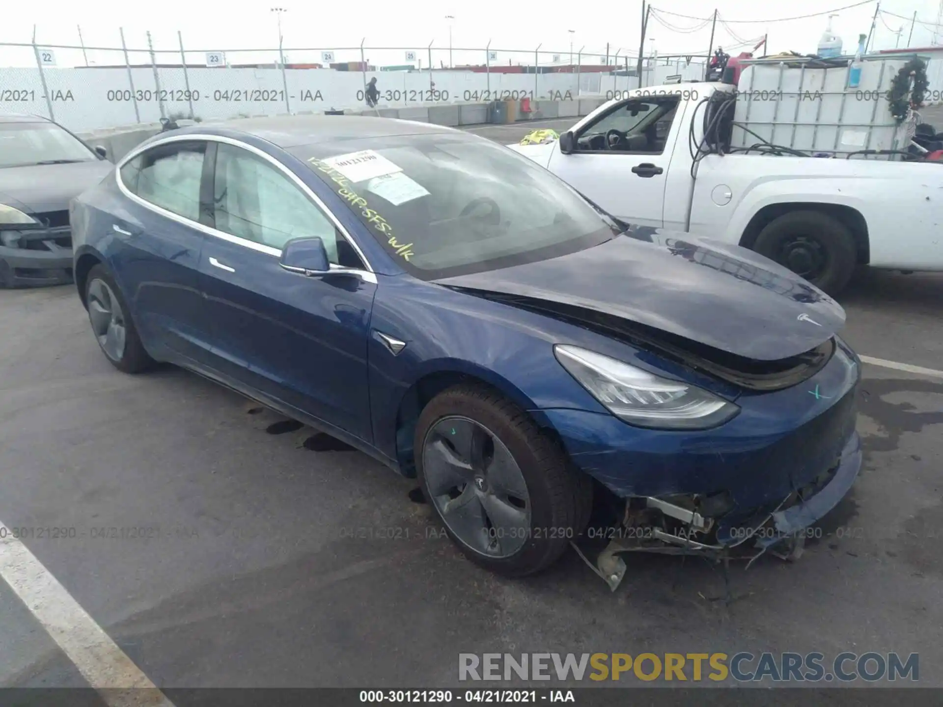 1 Photograph of a damaged car 5YJ3E1EBXLF744340 TESLA MODEL 3 2020