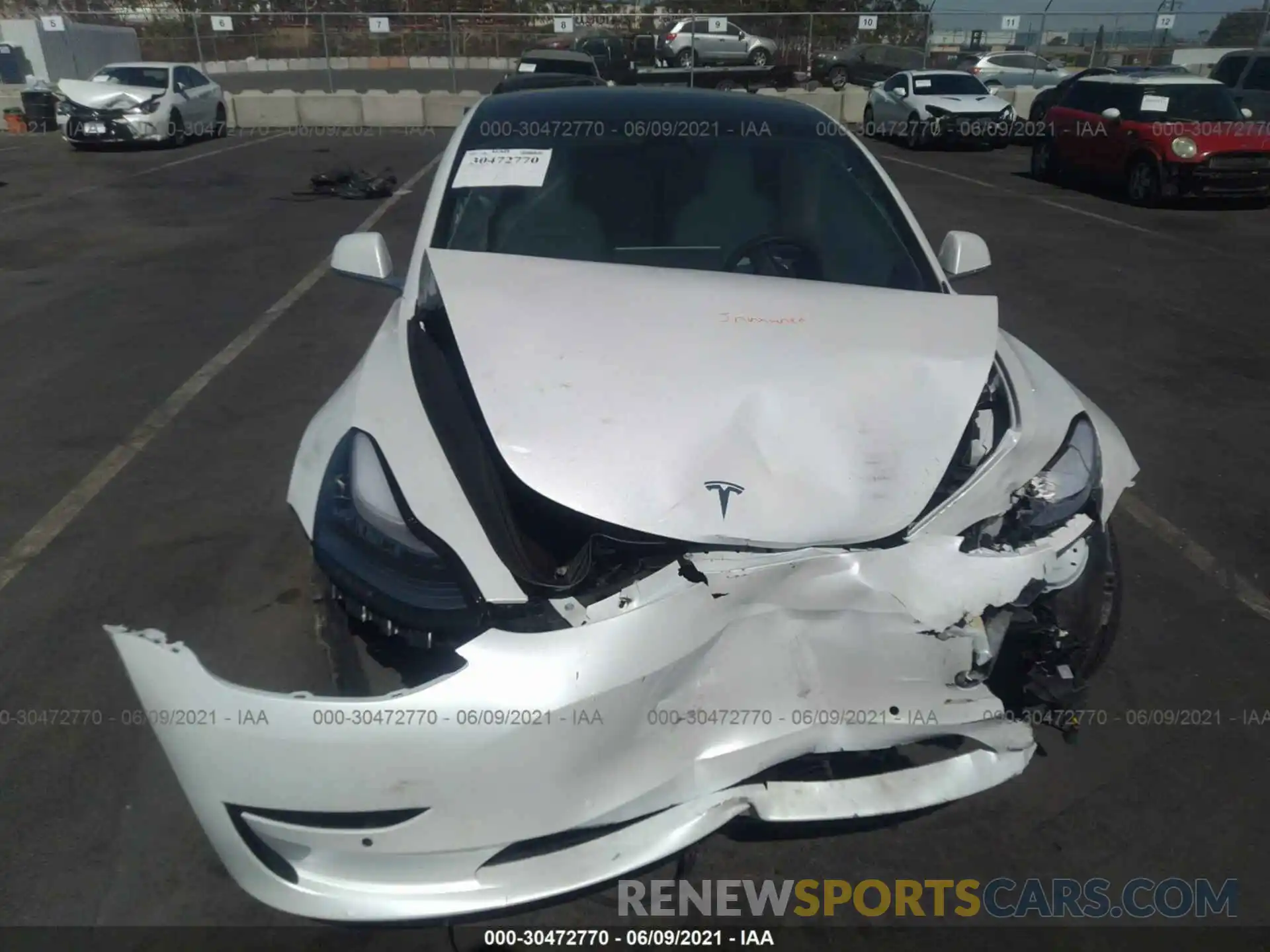 6 Photograph of a damaged car 5YJ3E1EBXLF745424 TESLA MODEL 3 2020