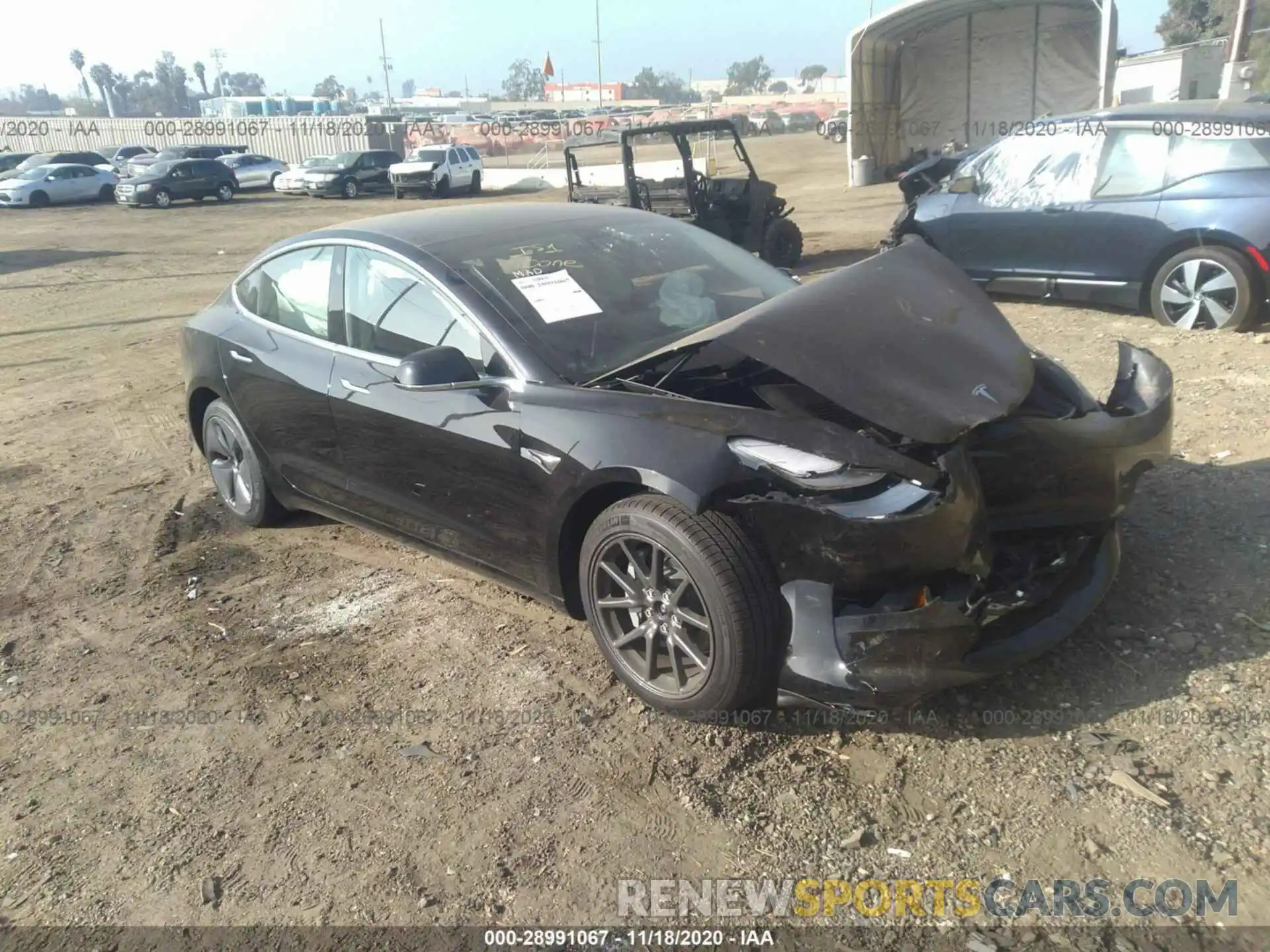 1 Photograph of a damaged car 5YJ3E1EBXLF746234 TESLA MODEL 3 2020