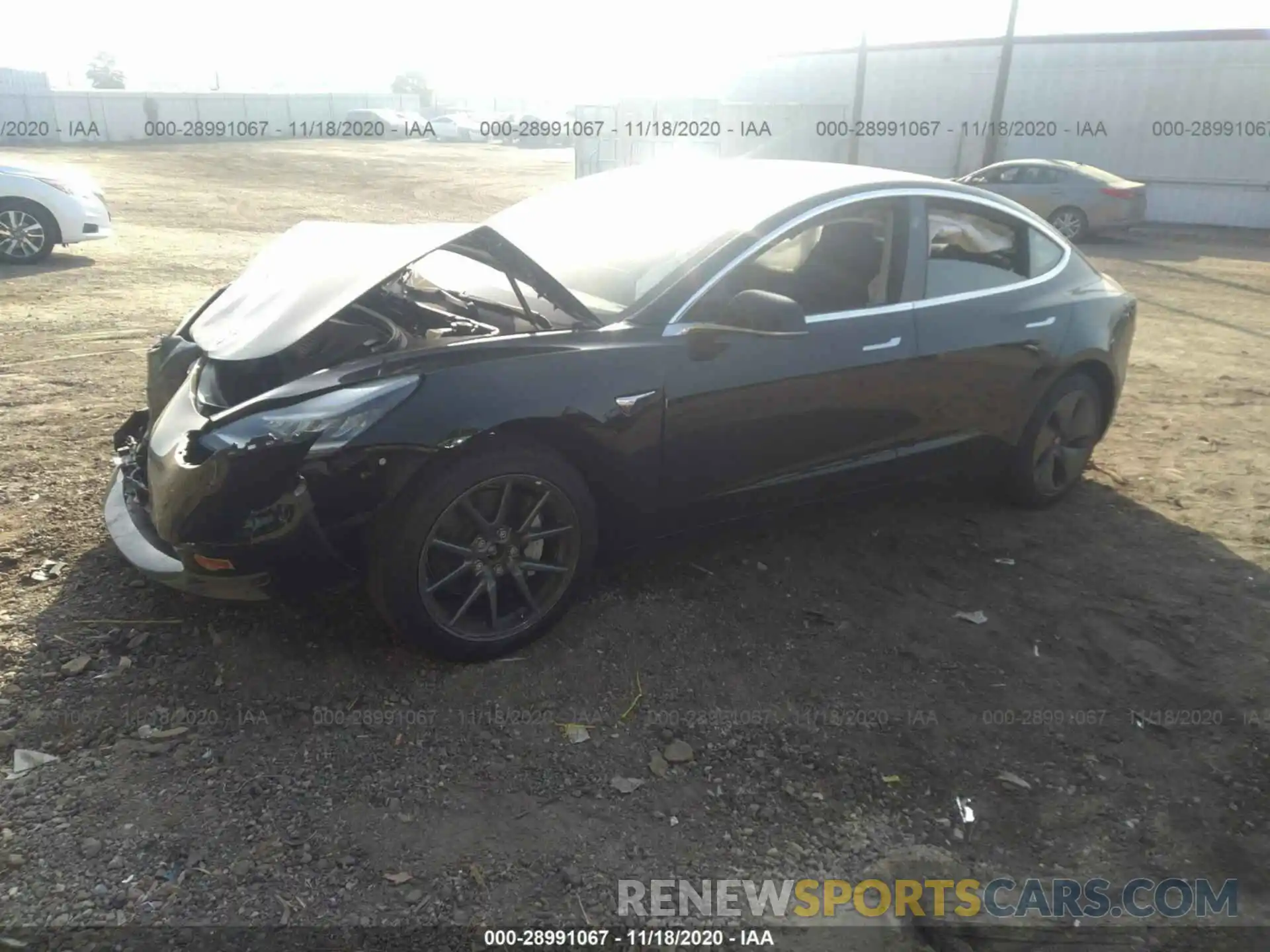 2 Photograph of a damaged car 5YJ3E1EBXLF746234 TESLA MODEL 3 2020