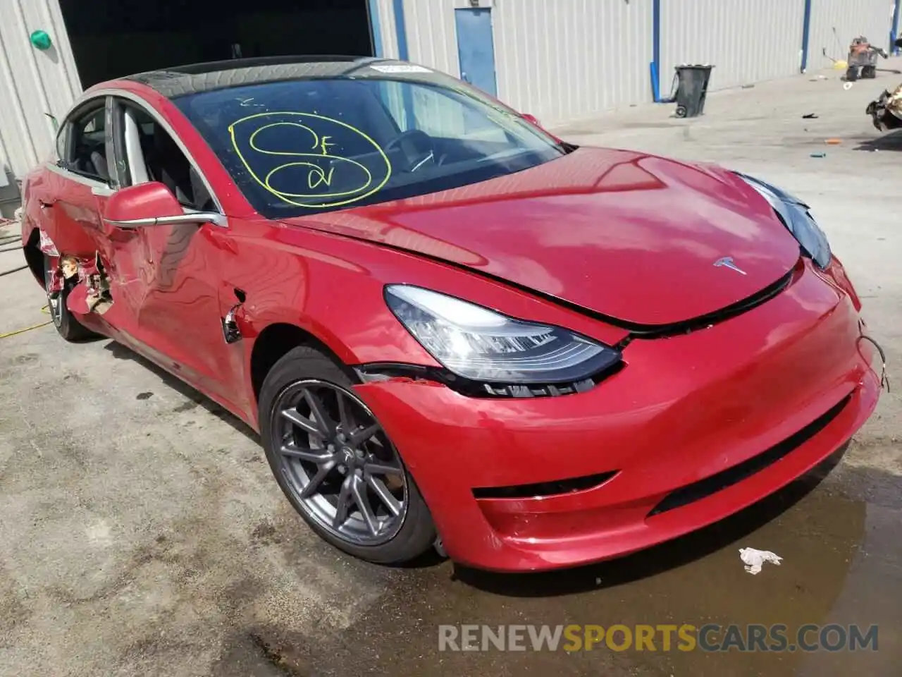 1 Photograph of a damaged car 5YJ3E1EBXLF782991 TESLA MODEL 3 2020