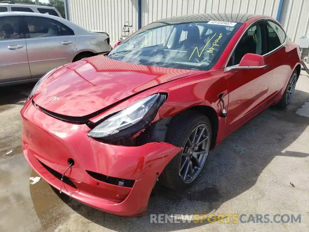 2 Photograph of a damaged car 5YJ3E1EBXLF782991 TESLA MODEL 3 2020