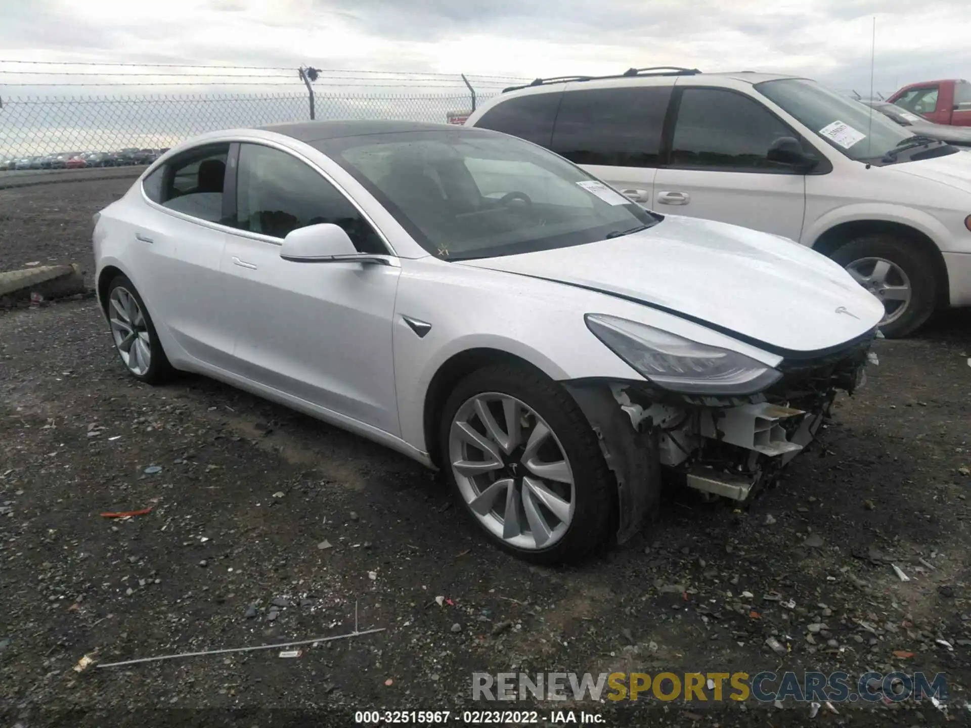 1 Photograph of a damaged car 5YJ3E1EBXLF783137 TESLA MODEL 3 2020