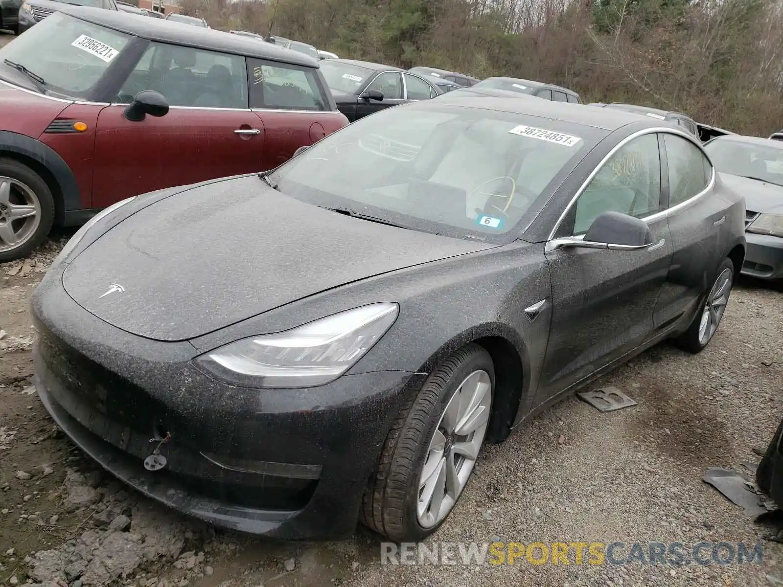 2 Photograph of a damaged car 5YJ3E1EBXLF783302 TESLA MODEL 3 2020