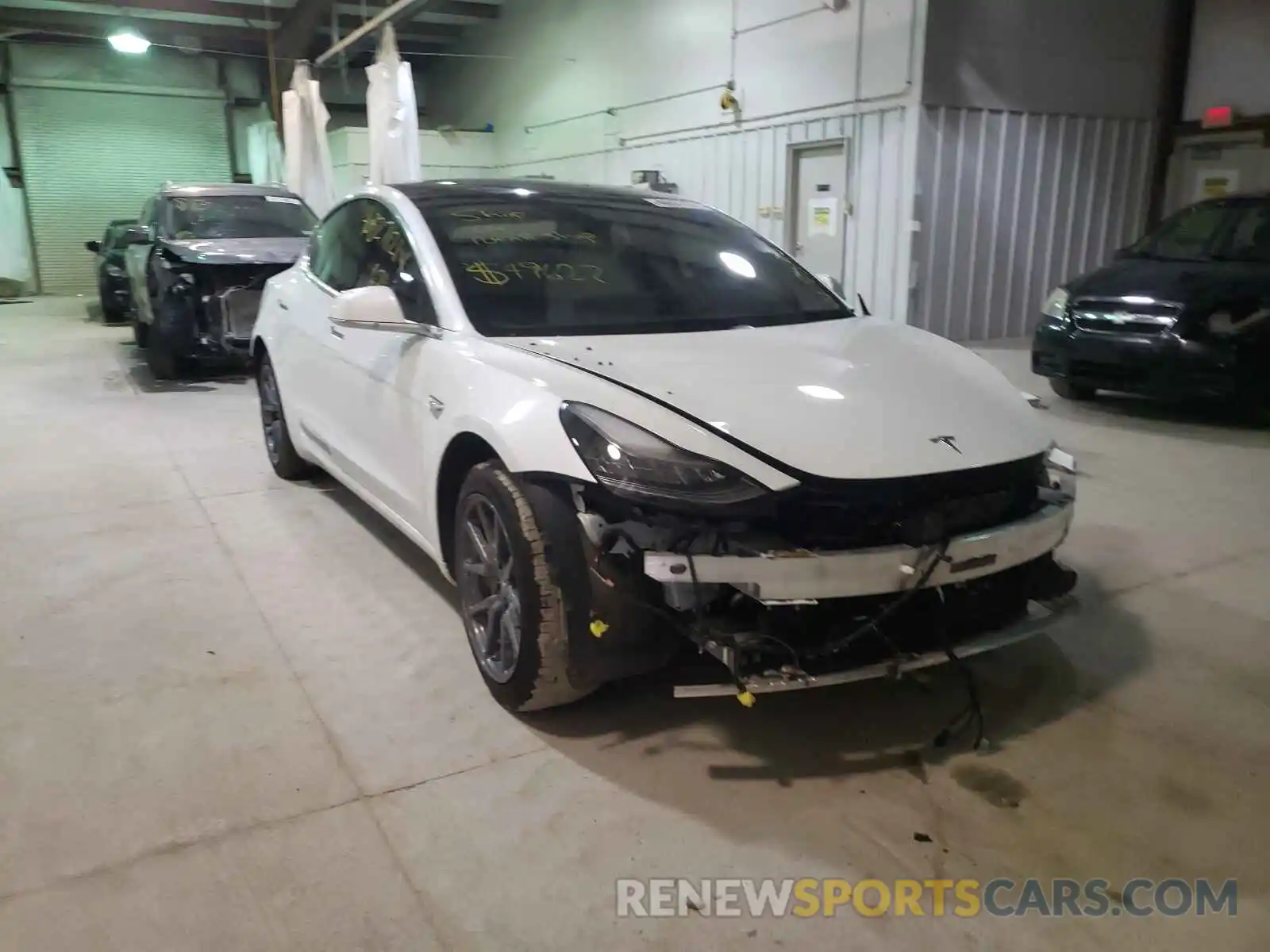 1 Photograph of a damaged car 5YJ3E1EBXLF787852 TESLA MODEL 3 2020