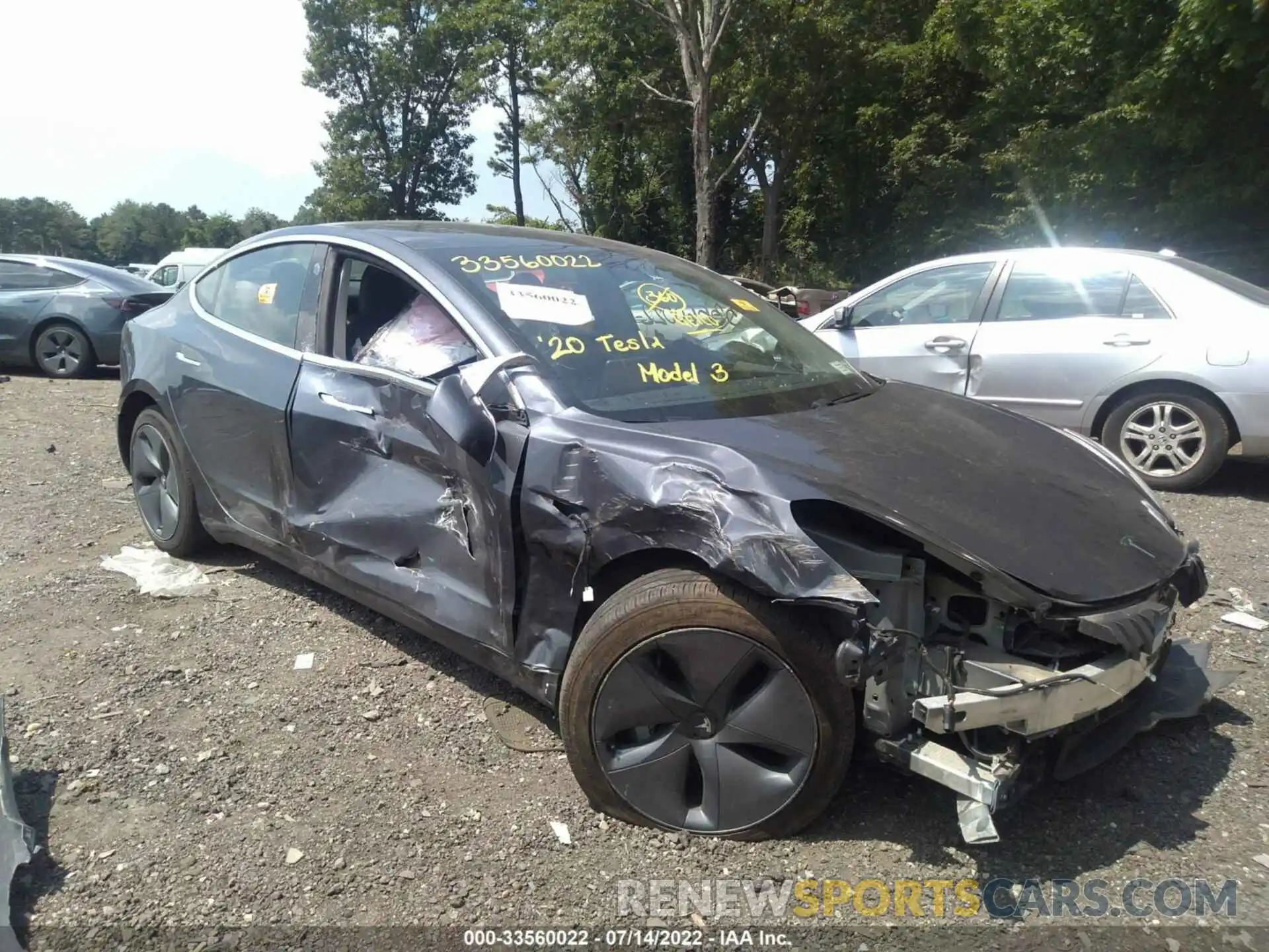 1 Photograph of a damaged car 5YJ3E1EBXLF790329 TESLA MODEL 3 2020