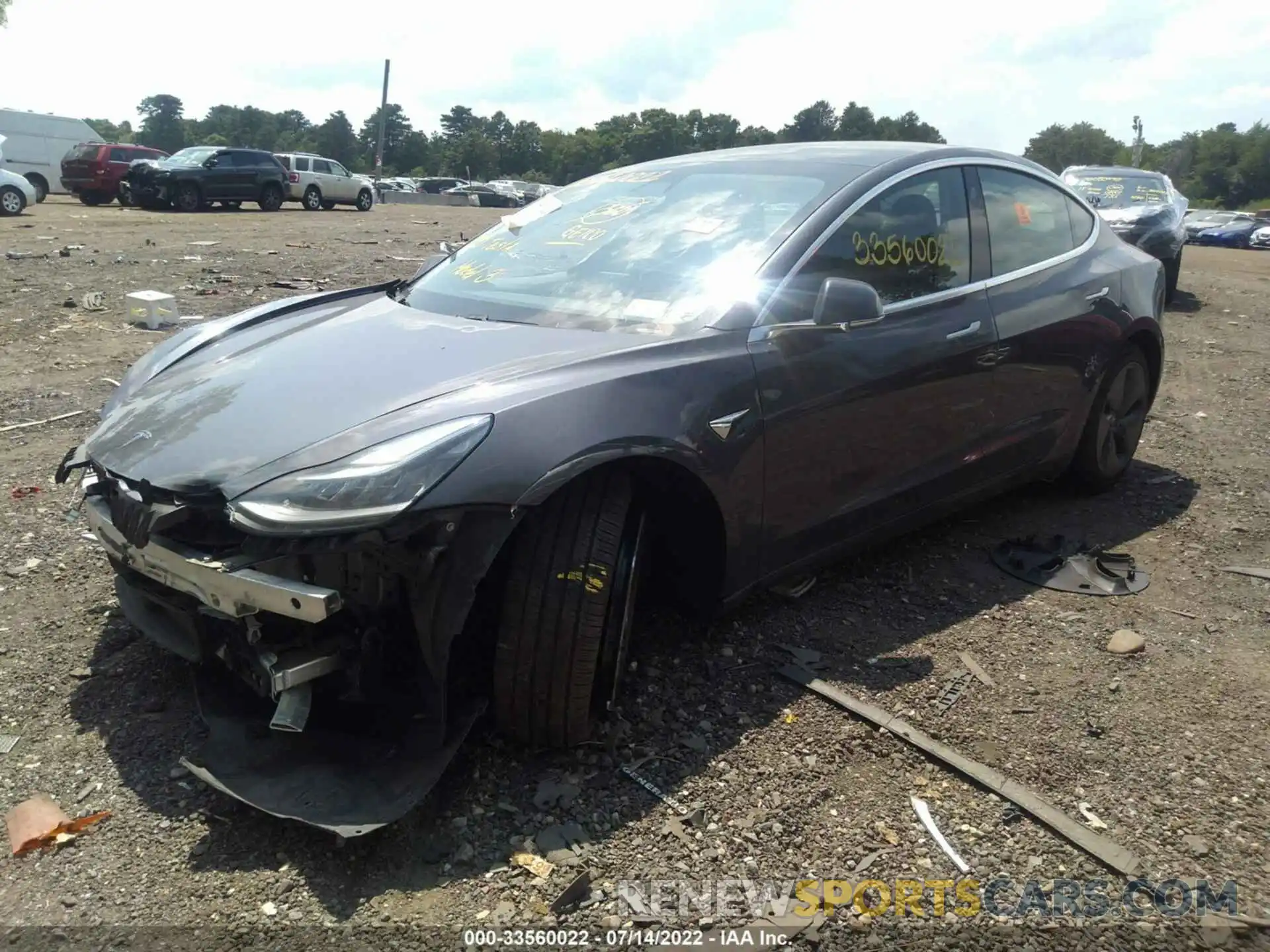 2 Photograph of a damaged car 5YJ3E1EBXLF790329 TESLA MODEL 3 2020