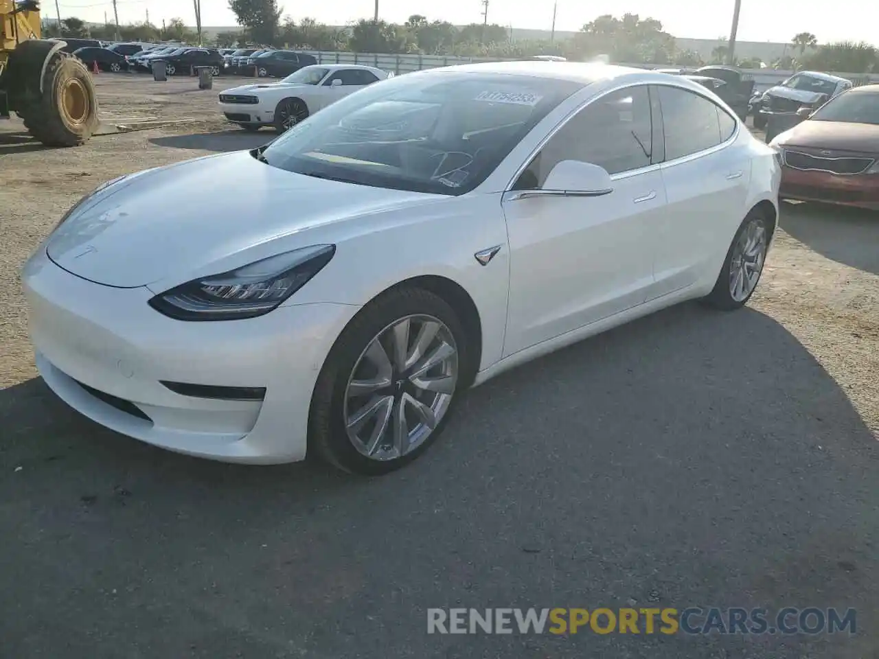 1 Photograph of a damaged car 5YJ3E1EBXLF791108 TESLA MODEL 3 2020