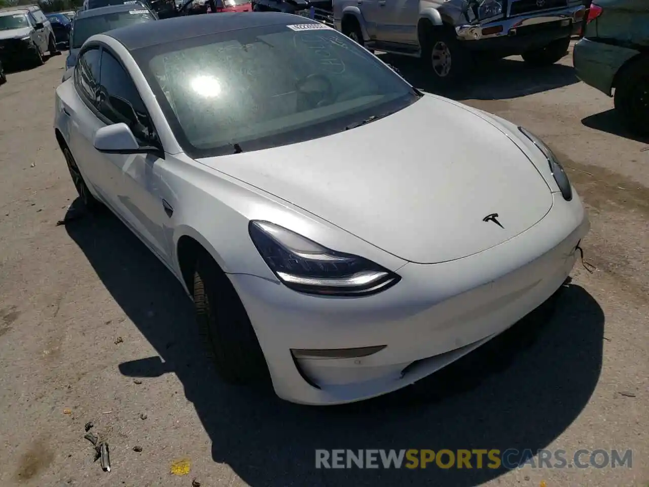 1 Photograph of a damaged car 5YJ3E1EBXLF791416 TESLA MODEL 3 2020