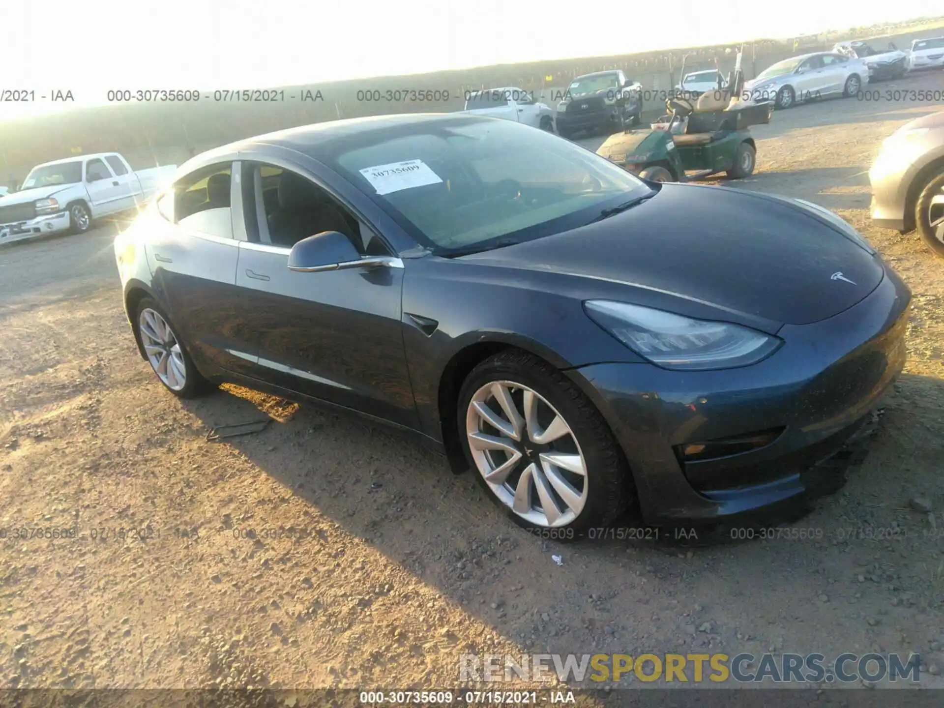 1 Photograph of a damaged car 5YJ3E1EBXLF795434 TESLA MODEL 3 2020