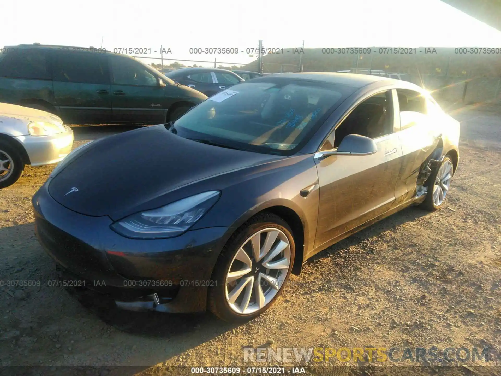 2 Photograph of a damaged car 5YJ3E1EBXLF795434 TESLA MODEL 3 2020