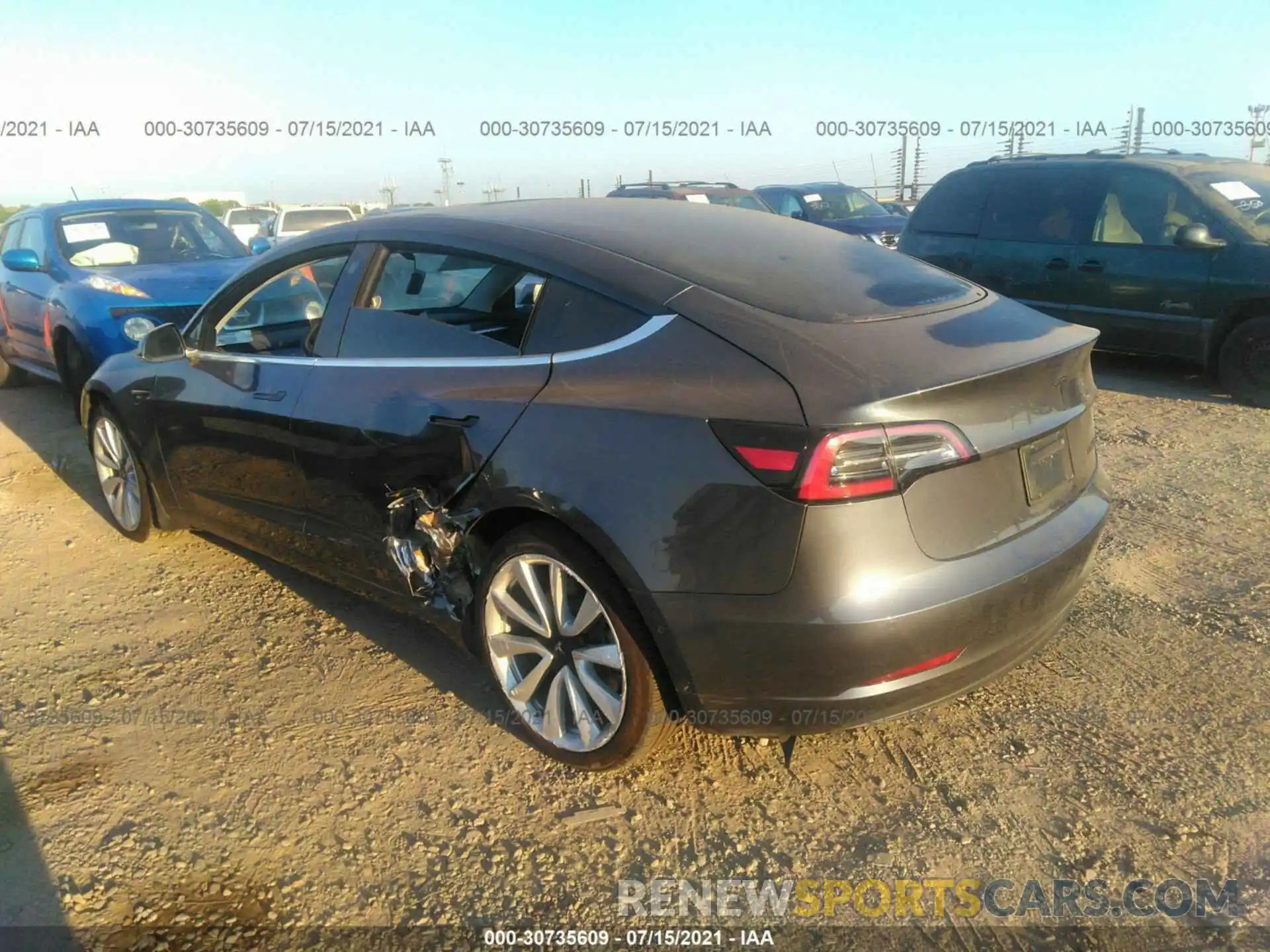 3 Фотография поврежденного автомобиля 5YJ3E1EBXLF795434 TESLA MODEL 3 2020