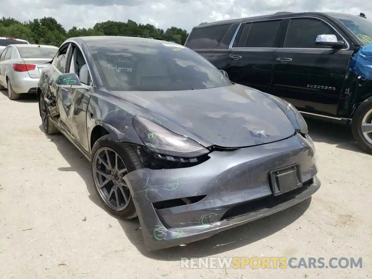 1 Photograph of a damaged car 5YJ3E1EBXLF795711 TESLA MODEL 3 2020