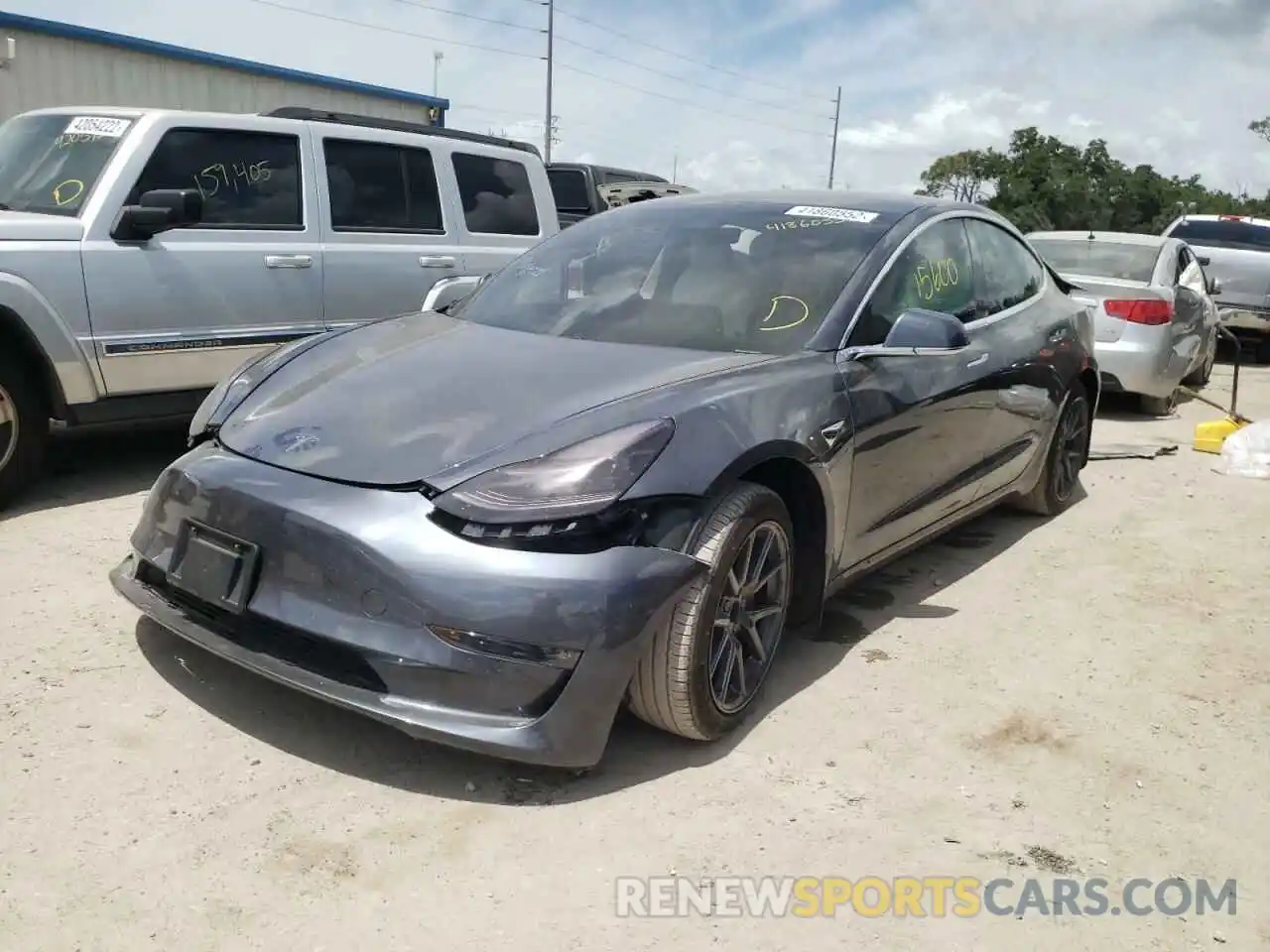 2 Photograph of a damaged car 5YJ3E1EBXLF795711 TESLA MODEL 3 2020