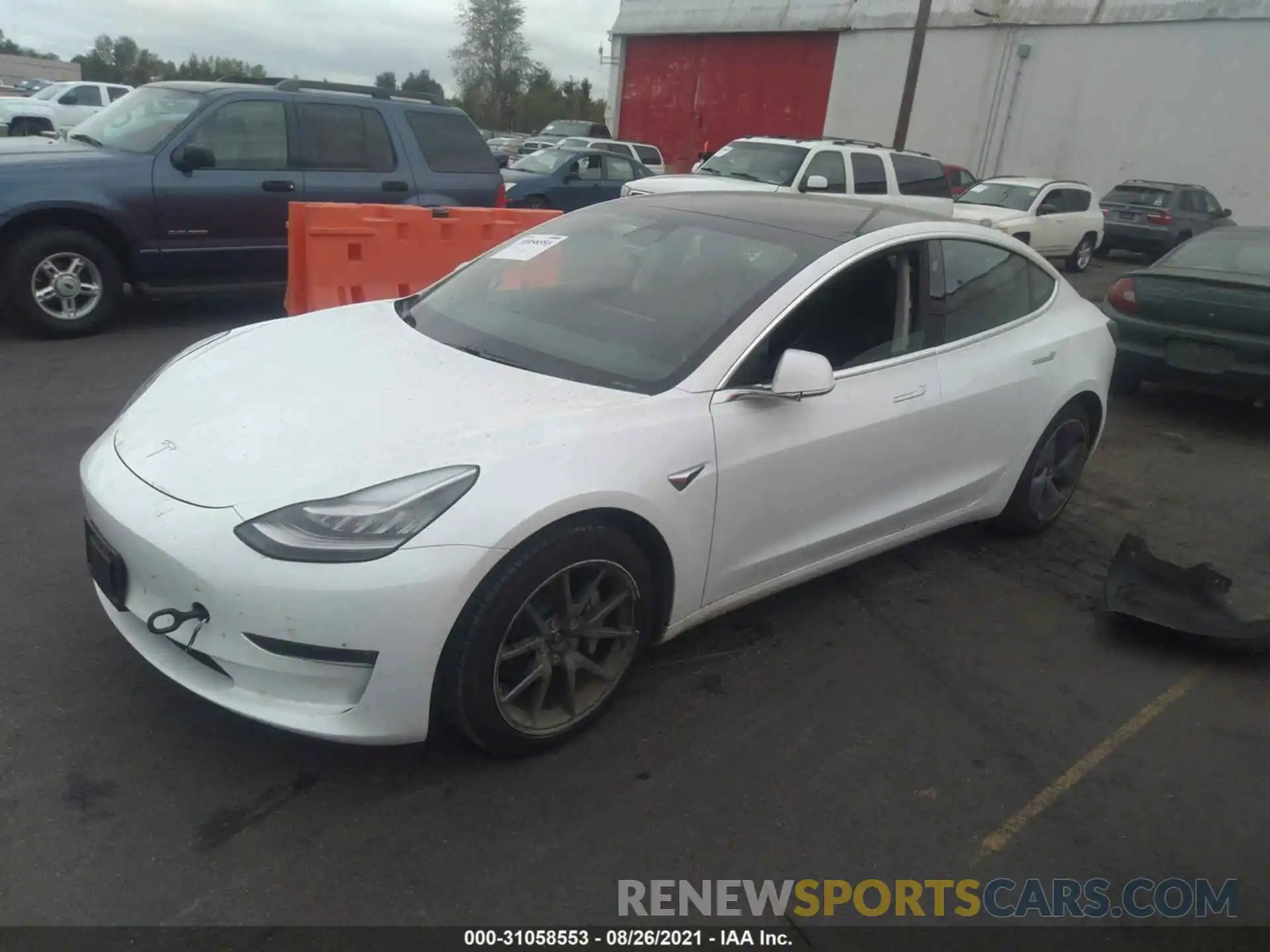 2 Photograph of a damaged car 5YJ3E1EBXLF800938 TESLA MODEL 3 2020