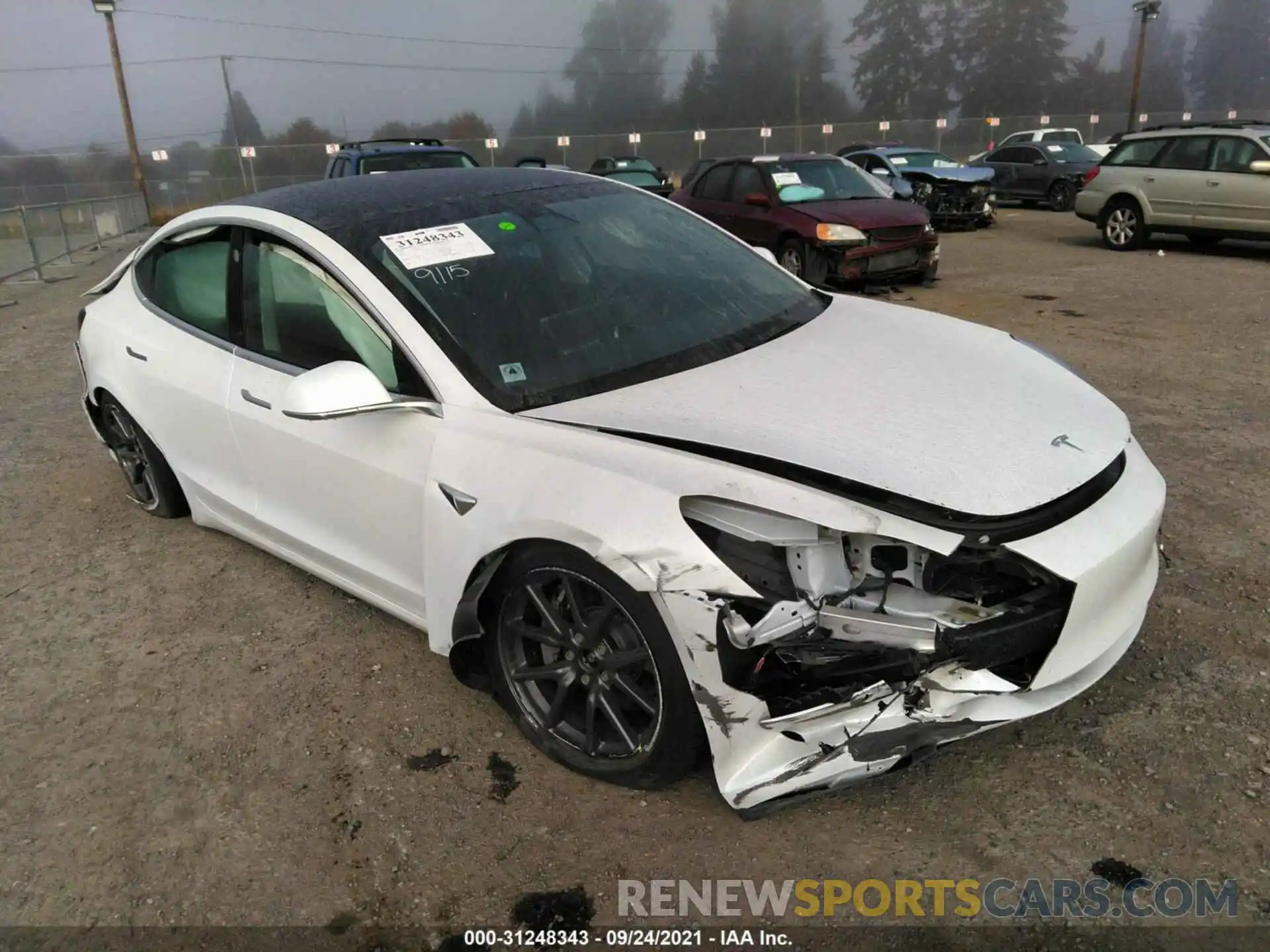 1 Photograph of a damaged car 5YJ3E1EBXLF800955 TESLA MODEL 3 2020