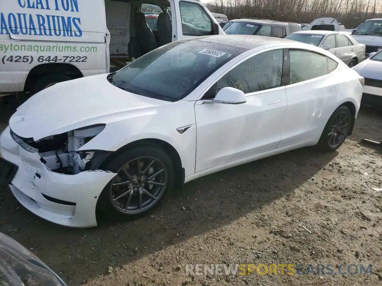 2 Photograph of a damaged car 5YJ3E1EBXLF801006 TESLA MODEL 3 2020