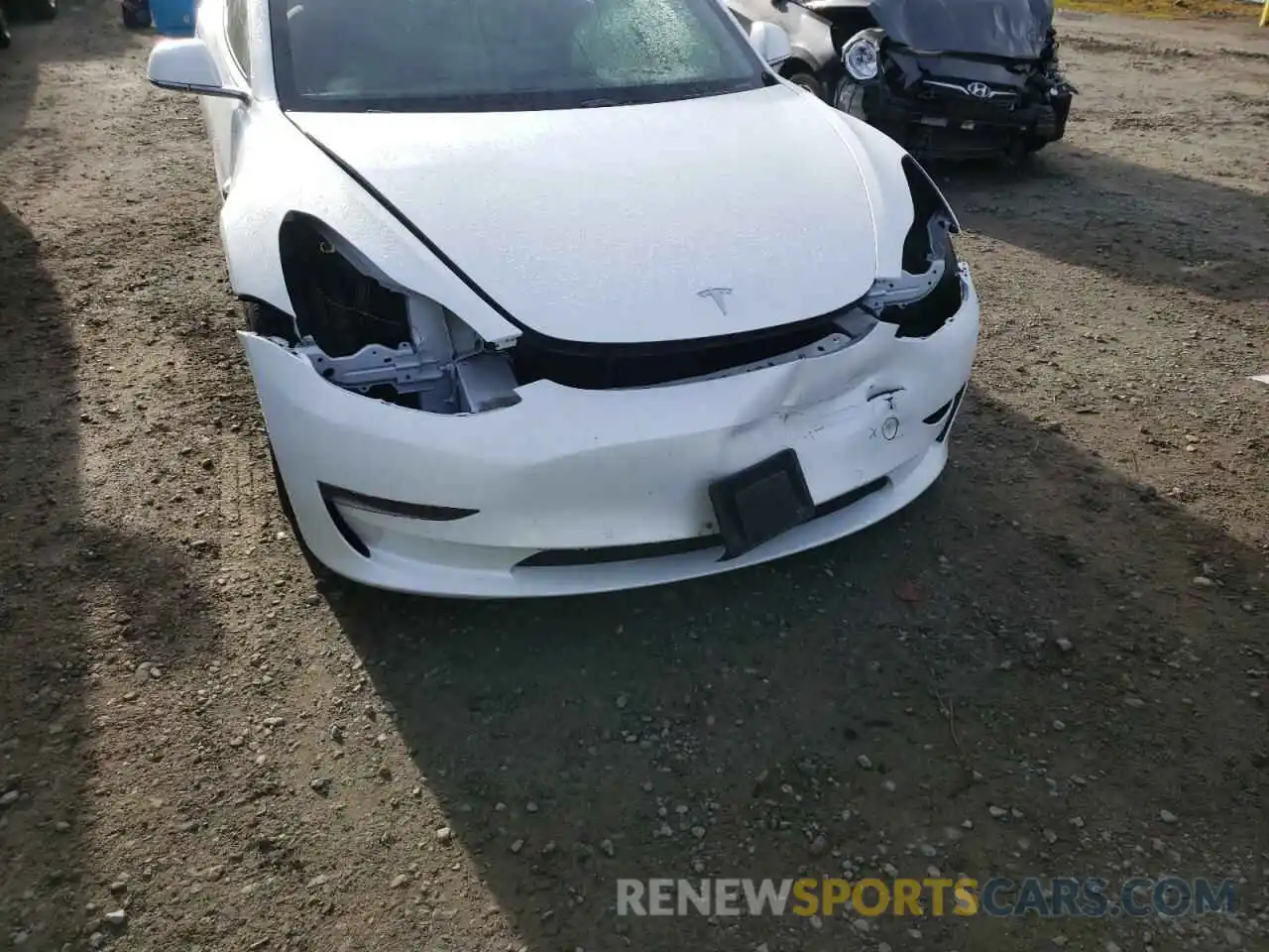 9 Photograph of a damaged car 5YJ3E1EBXLF801006 TESLA MODEL 3 2020