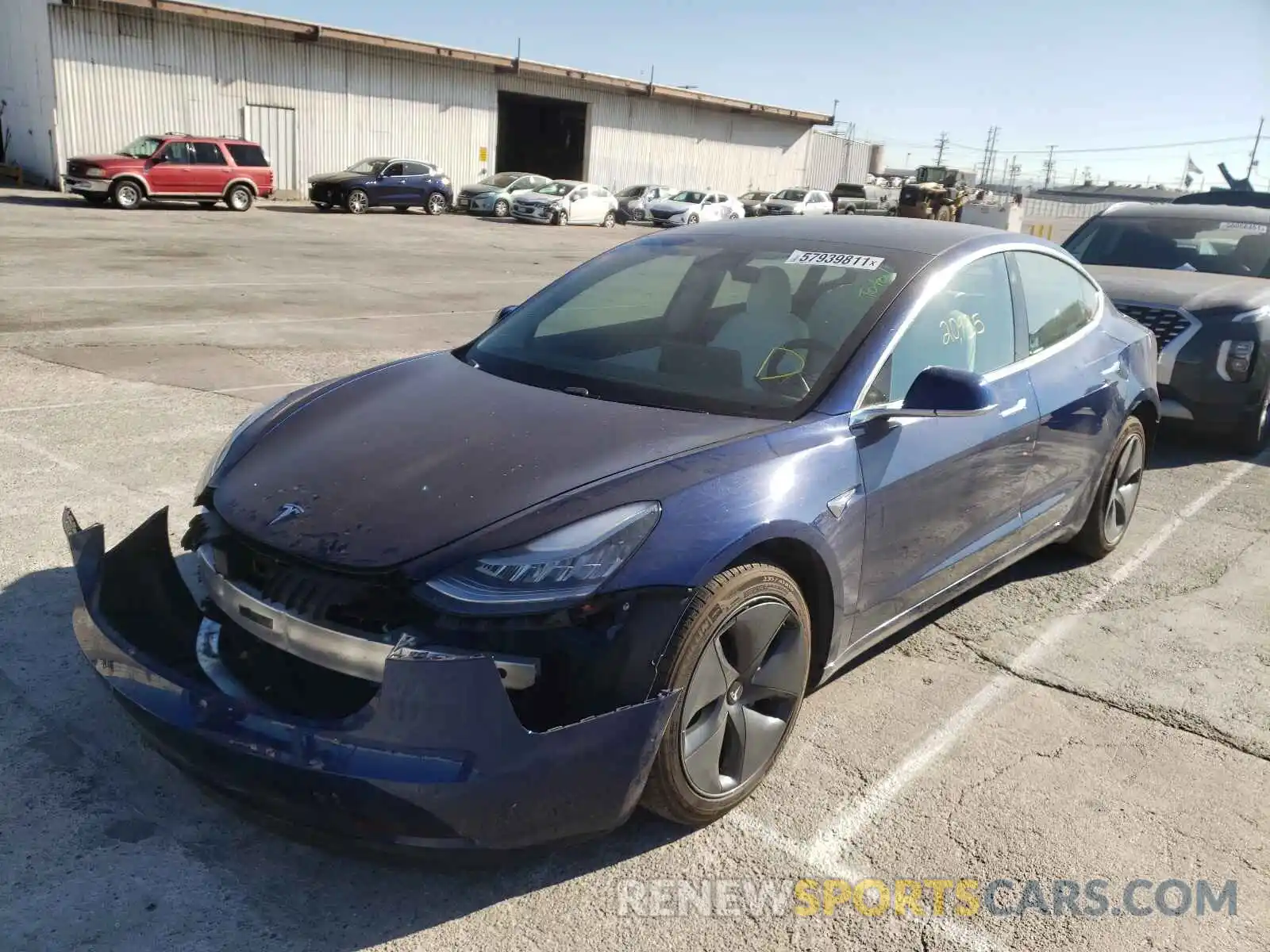 2 Photograph of a damaged car 5YJ3E1EBXLF806674 TESLA MODEL 3 2020