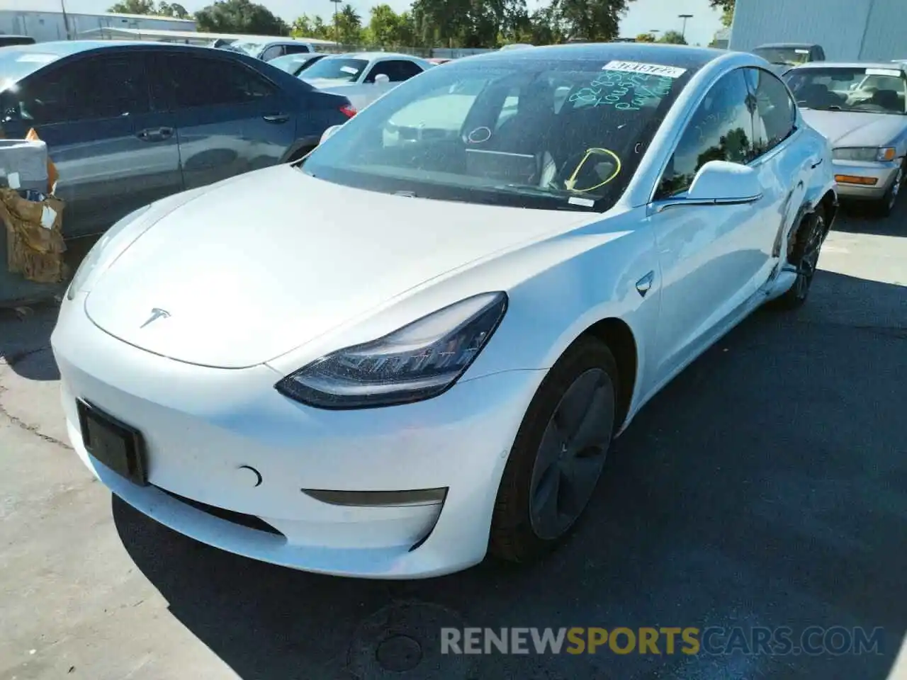 2 Photograph of a damaged car 5YJ3E1EBXLF807677 TESLA MODEL 3 2020