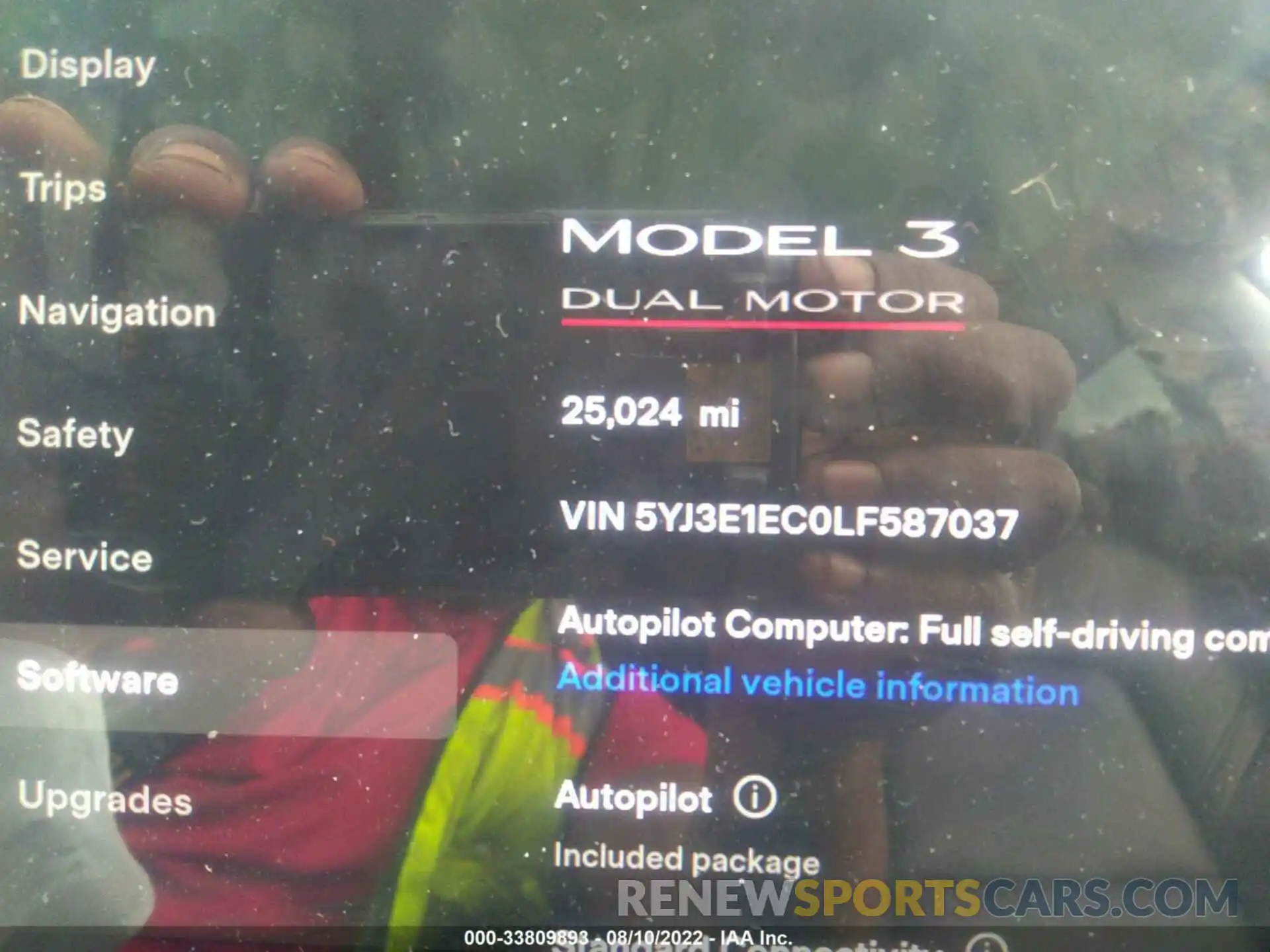 7 Photograph of a damaged car 5YJ3E1EC0LF587037 TESLA MODEL 3 2020