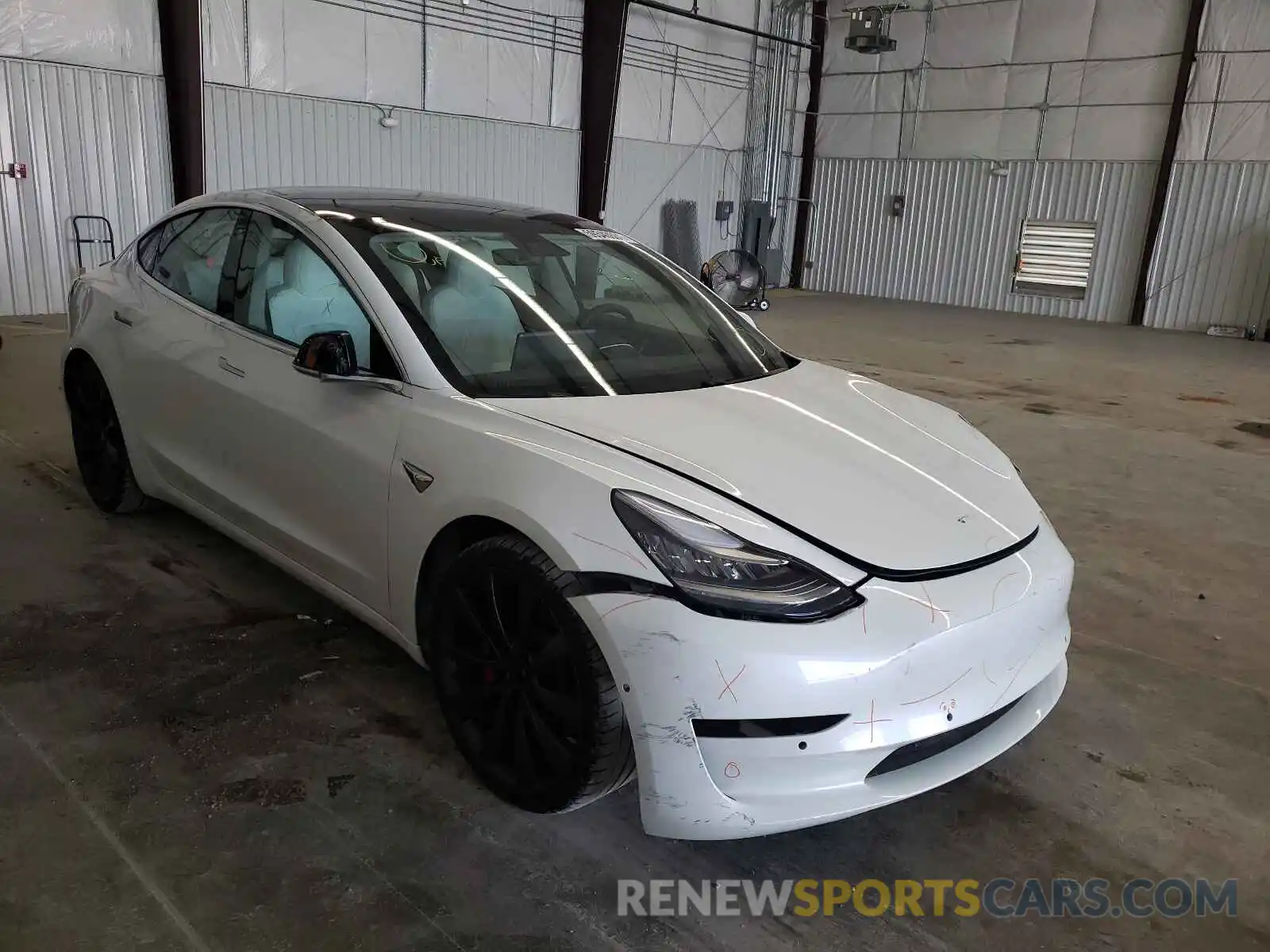 1 Photograph of a damaged car 5YJ3E1EC0LF624636 TESLA MODEL 3 2020