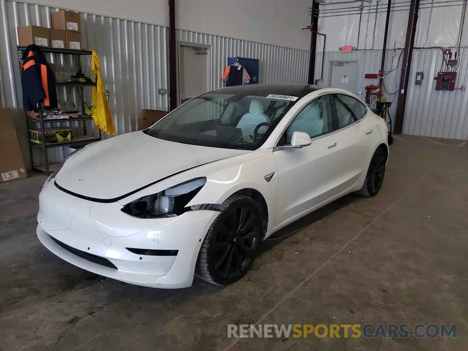 2 Photograph of a damaged car 5YJ3E1EC0LF624636 TESLA MODEL 3 2020