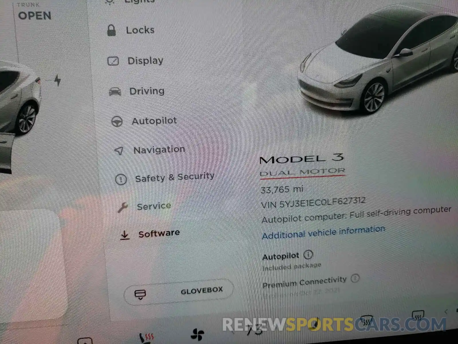 8 Фотография поврежденного автомобиля 5YJ3E1EC0LF627312 TESLA MODEL 3 2020