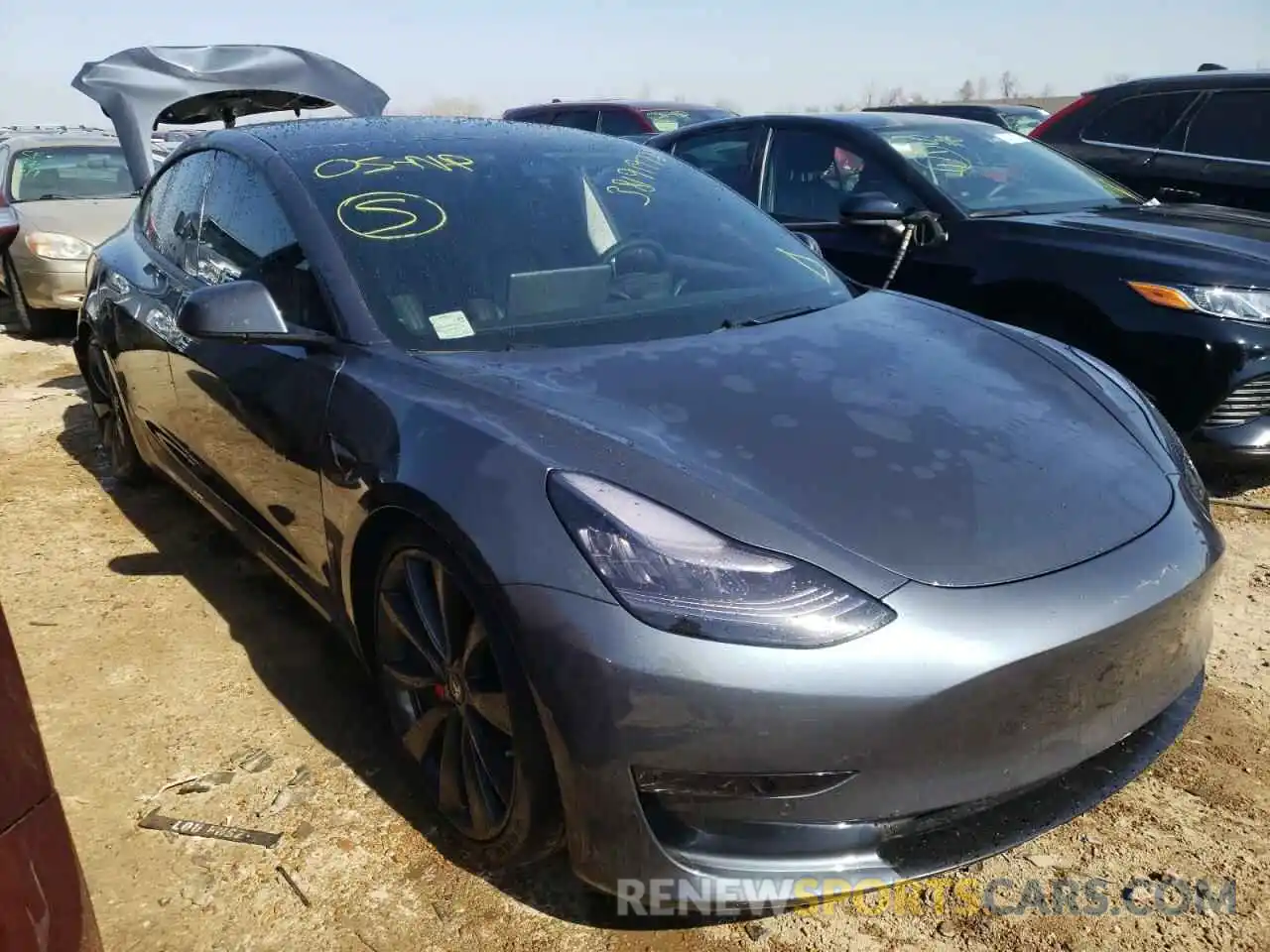 1 Photograph of a damaged car 5YJ3E1EC0LF641033 TESLA MODEL 3 2020