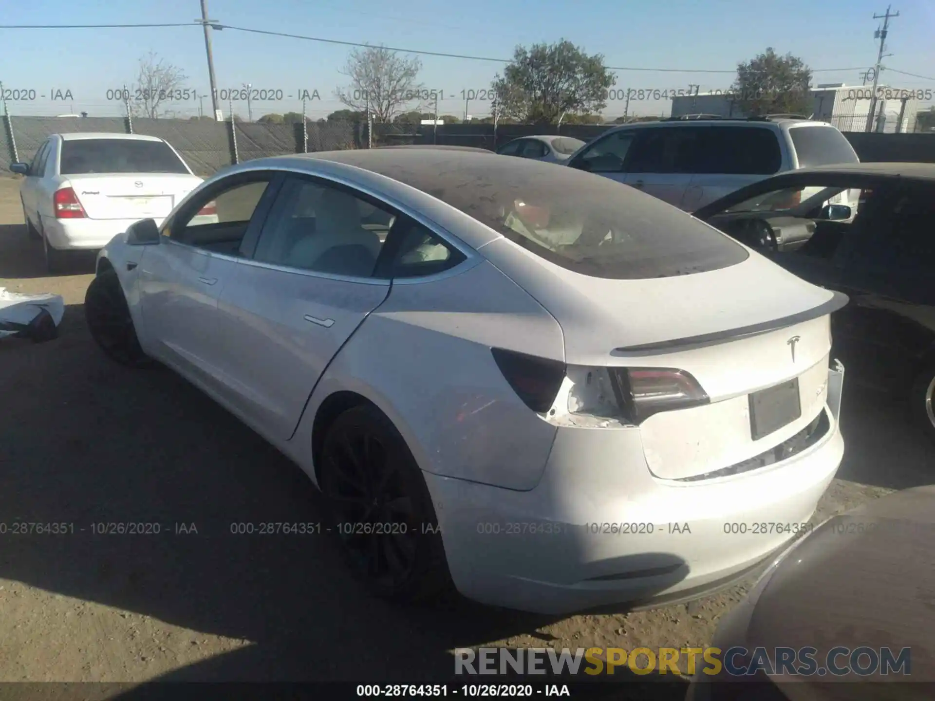 3 Photograph of a damaged car 5YJ3E1EC0LF641419 TESLA MODEL 3 2020