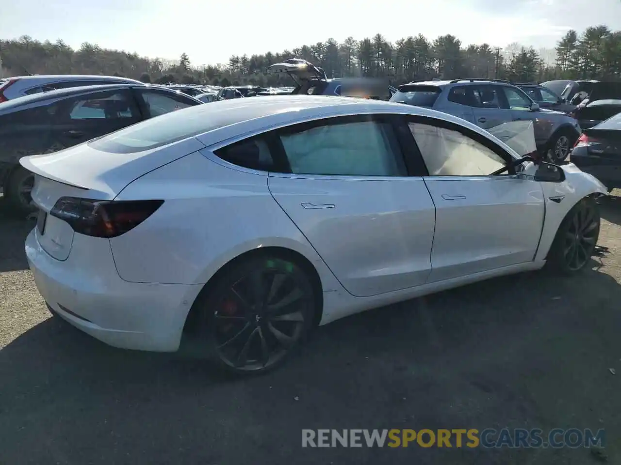 3 Photograph of a damaged car 5YJ3E1EC0LF714322 TESLA MODEL 3 2020