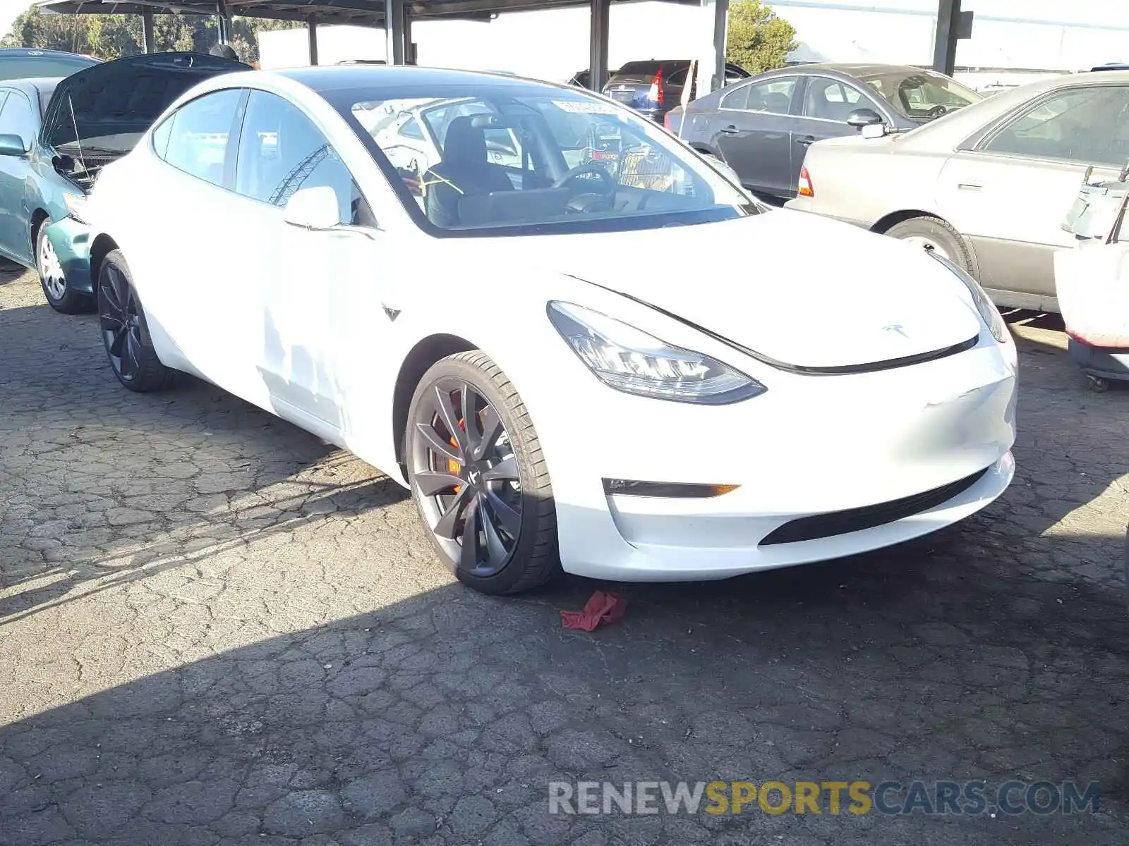 1 Photograph of a damaged car 5YJ3E1EC0LF719469 TESLA MODEL 3 2020