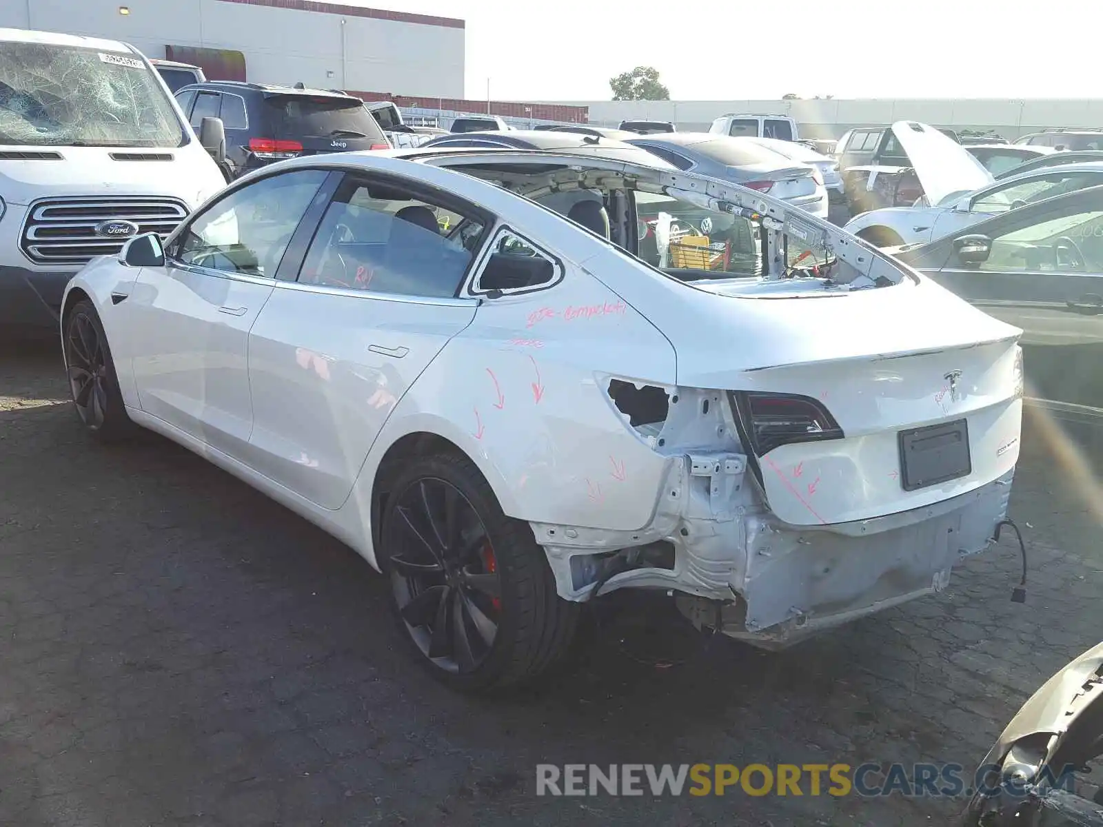 3 Photograph of a damaged car 5YJ3E1EC0LF719469 TESLA MODEL 3 2020