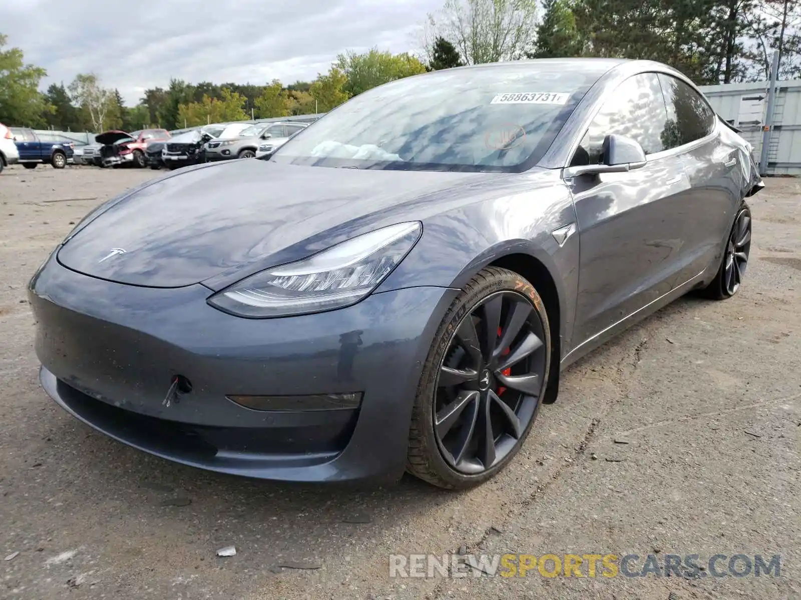 2 Photograph of a damaged car 5YJ3E1EC0LF774973 TESLA MODEL 3 2020