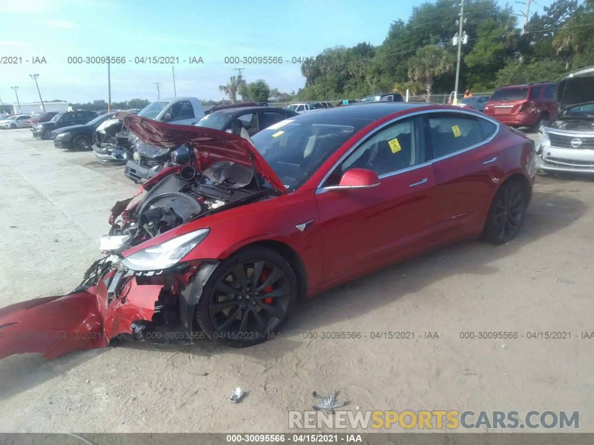 2 Photograph of a damaged car 5YJ3E1EC0LF791739 TESLA MODEL 3 2020