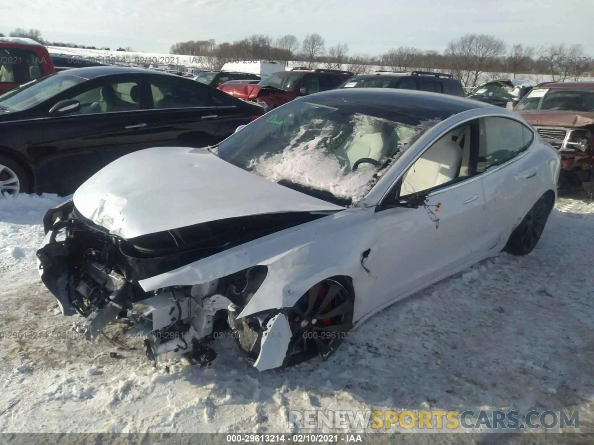 2 Photograph of a damaged car 5YJ3E1EC0LF796505 TESLA MODEL 3 2020