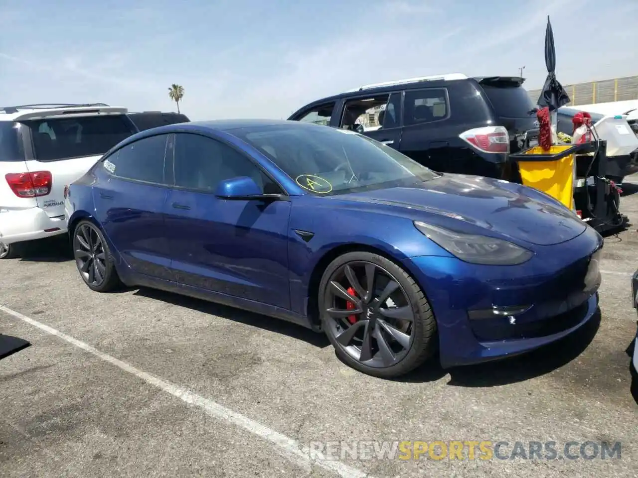 1 Photograph of a damaged car 5YJ3E1EC0LF805509 TESLA MODEL 3 2020