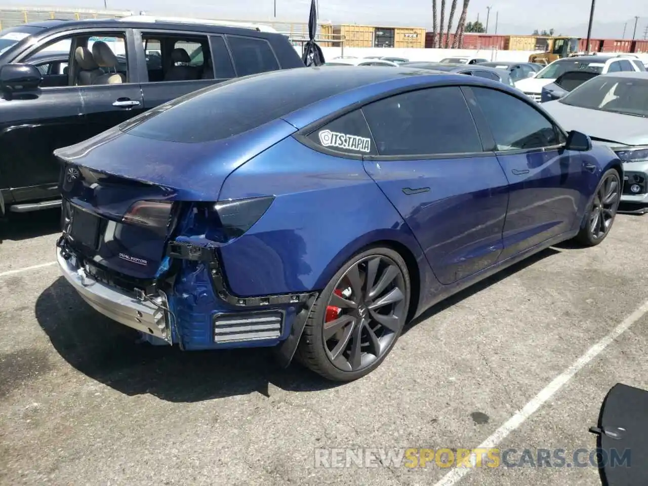 4 Photograph of a damaged car 5YJ3E1EC0LF805509 TESLA MODEL 3 2020