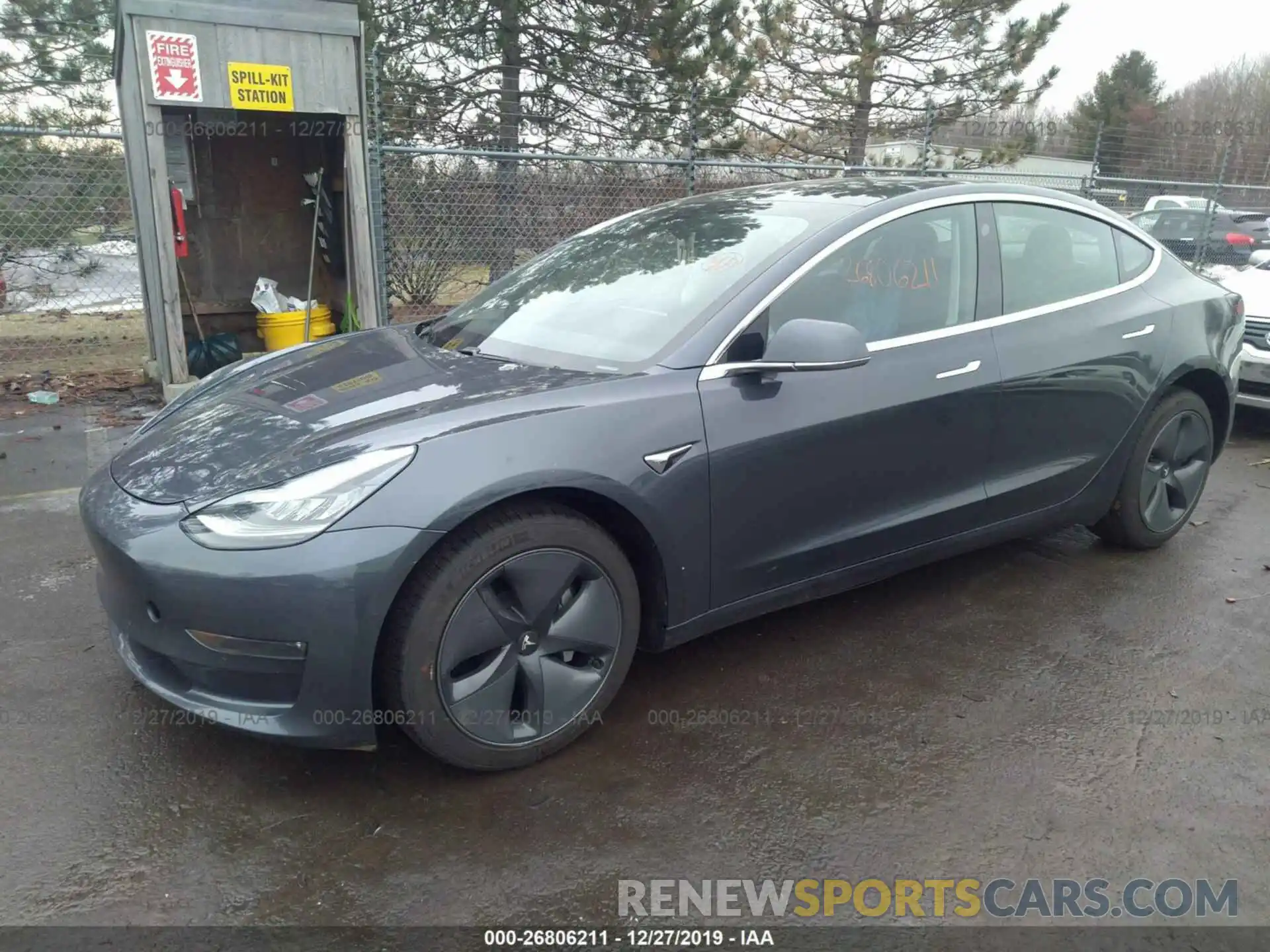 2 Photograph of a damaged car 5YJ3E1EC1LF586205 TESLA MODEL 3 2020