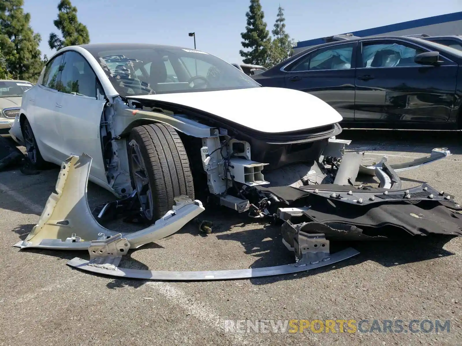 1 Photograph of a damaged car 5YJ3E1EC1LF602001 TESLA MODEL 3 2020