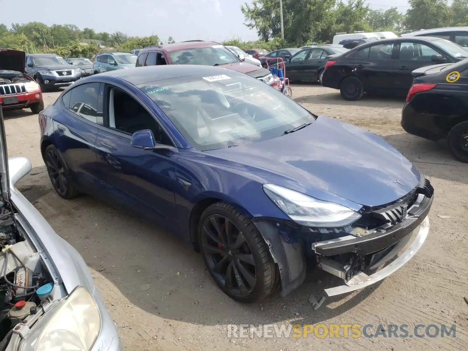 1 Photograph of a damaged car 5YJ3E1EC1LF603097 TESLA MODEL 3 2020