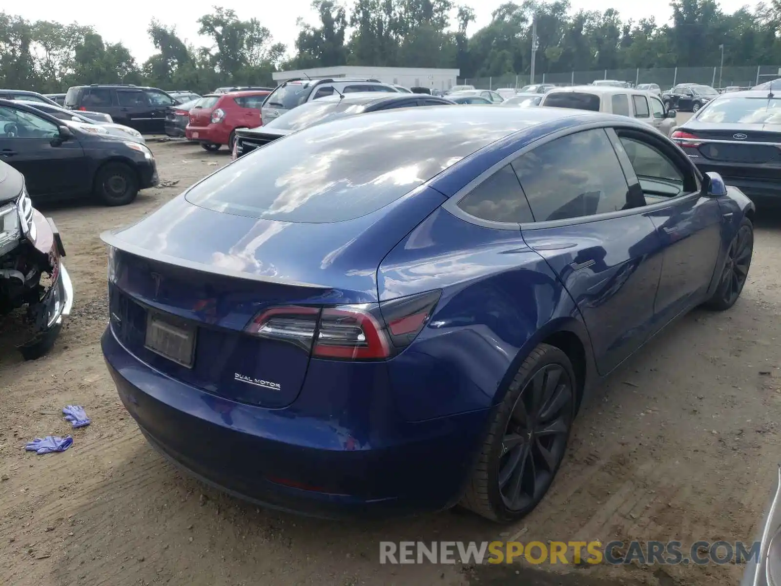 4 Photograph of a damaged car 5YJ3E1EC1LF603097 TESLA MODEL 3 2020