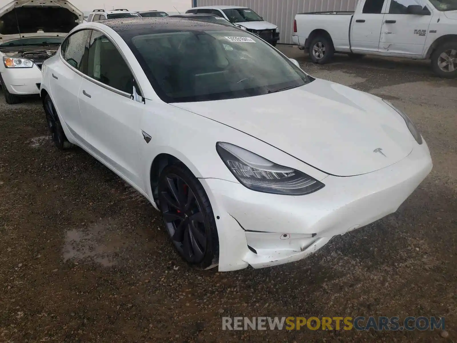 1 Photograph of a damaged car 5YJ3E1EC1LF623883 TESLA MODEL 3 2020