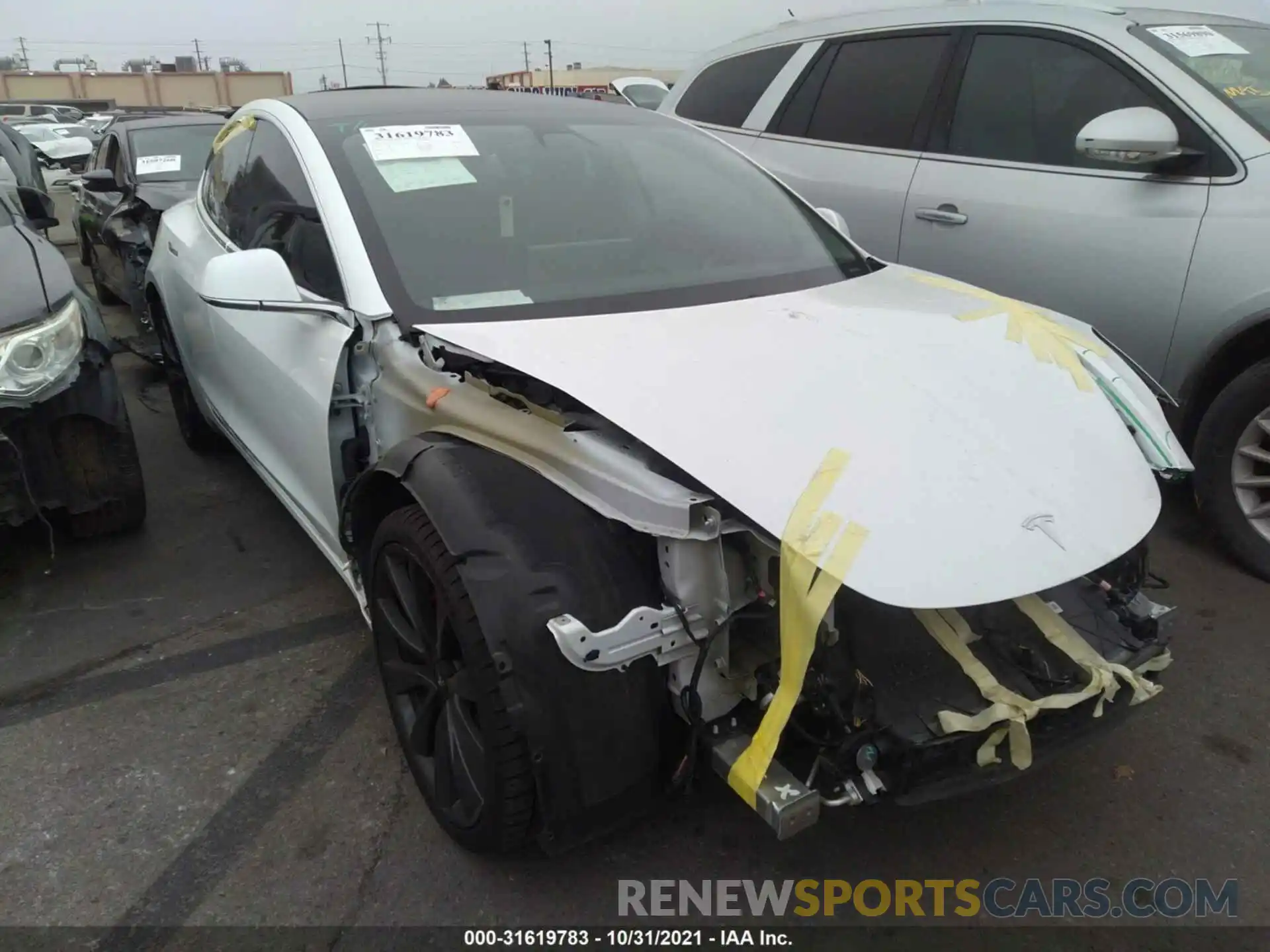 1 Photograph of a damaged car 5YJ3E1EC1LF624404 TESLA MODEL 3 2020