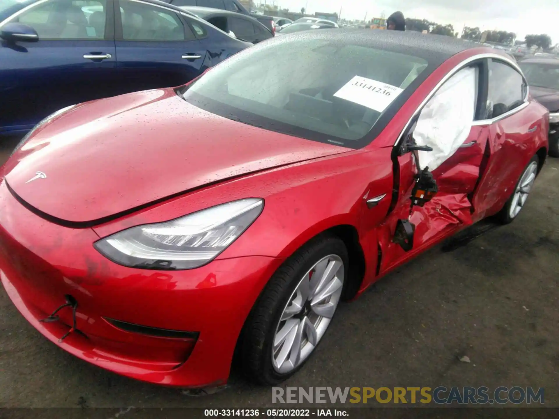 2 Photograph of a damaged car 5YJ3E1EC1LF641106 TESLA MODEL 3 2020