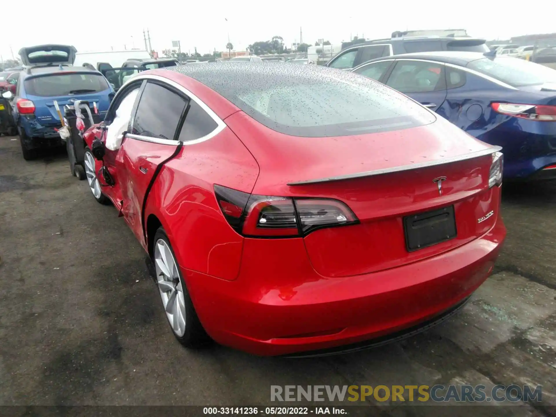 3 Photograph of a damaged car 5YJ3E1EC1LF641106 TESLA MODEL 3 2020