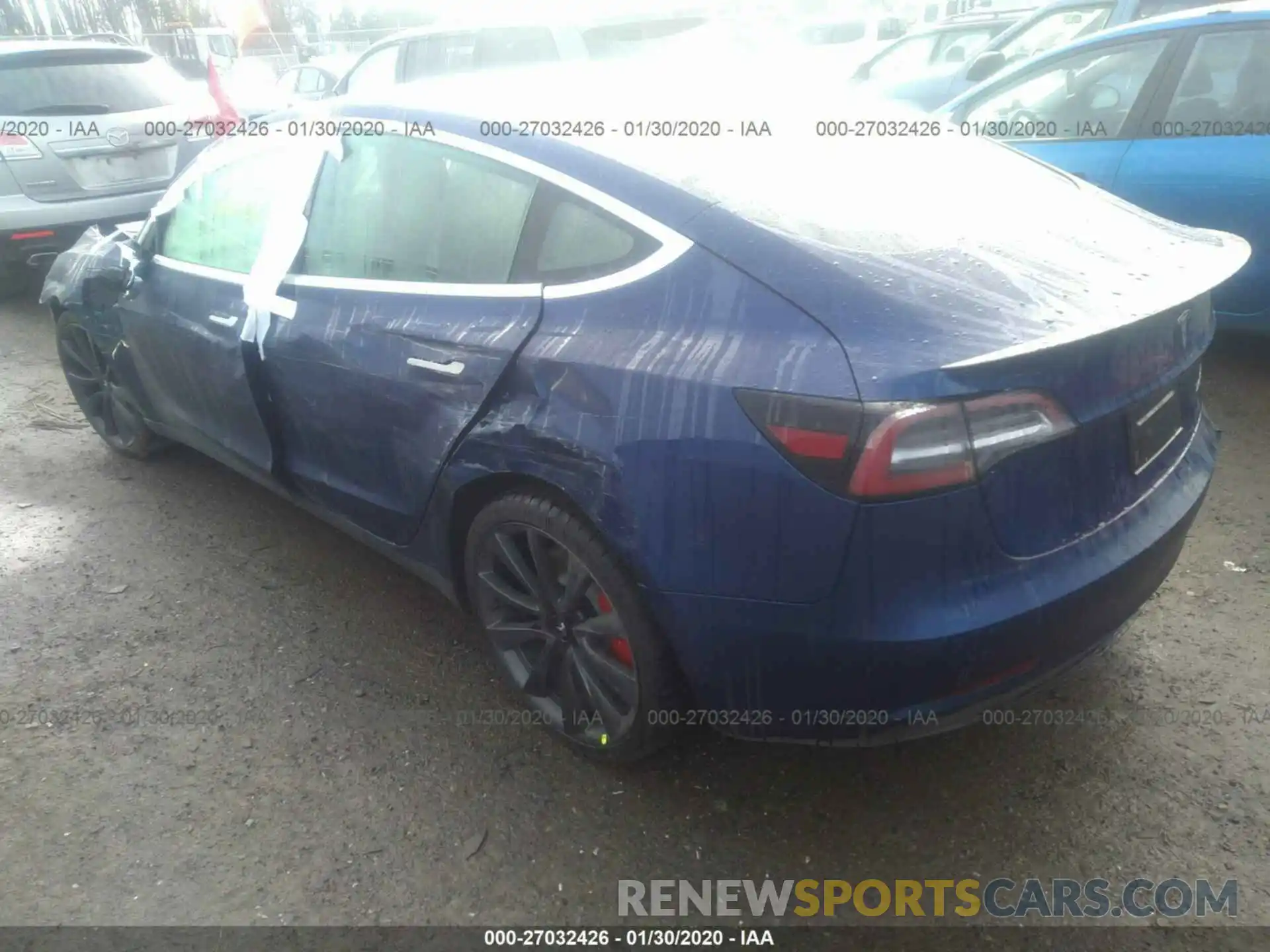 3 Photograph of a damaged car 5YJ3E1EC1LF641123 TESLA MODEL 3 2020