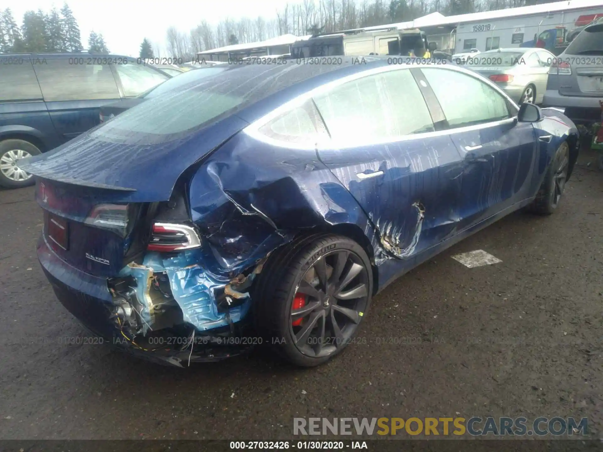 4 Photograph of a damaged car 5YJ3E1EC1LF641123 TESLA MODEL 3 2020